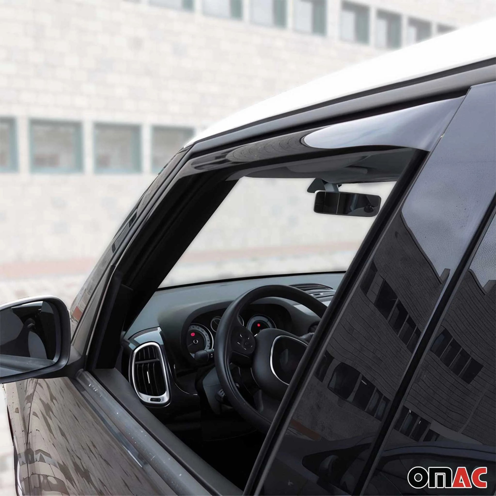 2014-2020 Fiat 500L Window Visor Vent Rain Deflector 2Pcs Smoke - Image 6