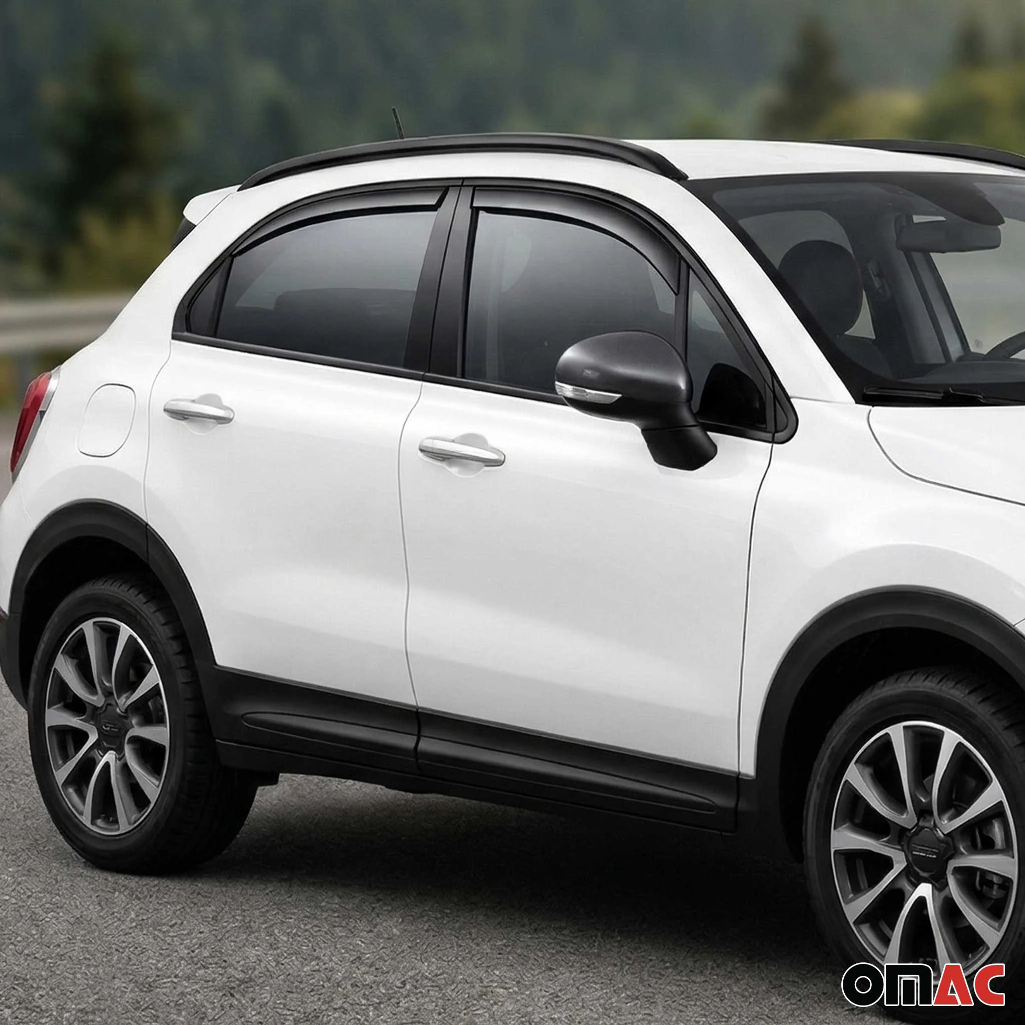 2016-2018 Fiat 500X Window Visor Vent Rain Deflector 4Pcs Smoke - Image 6