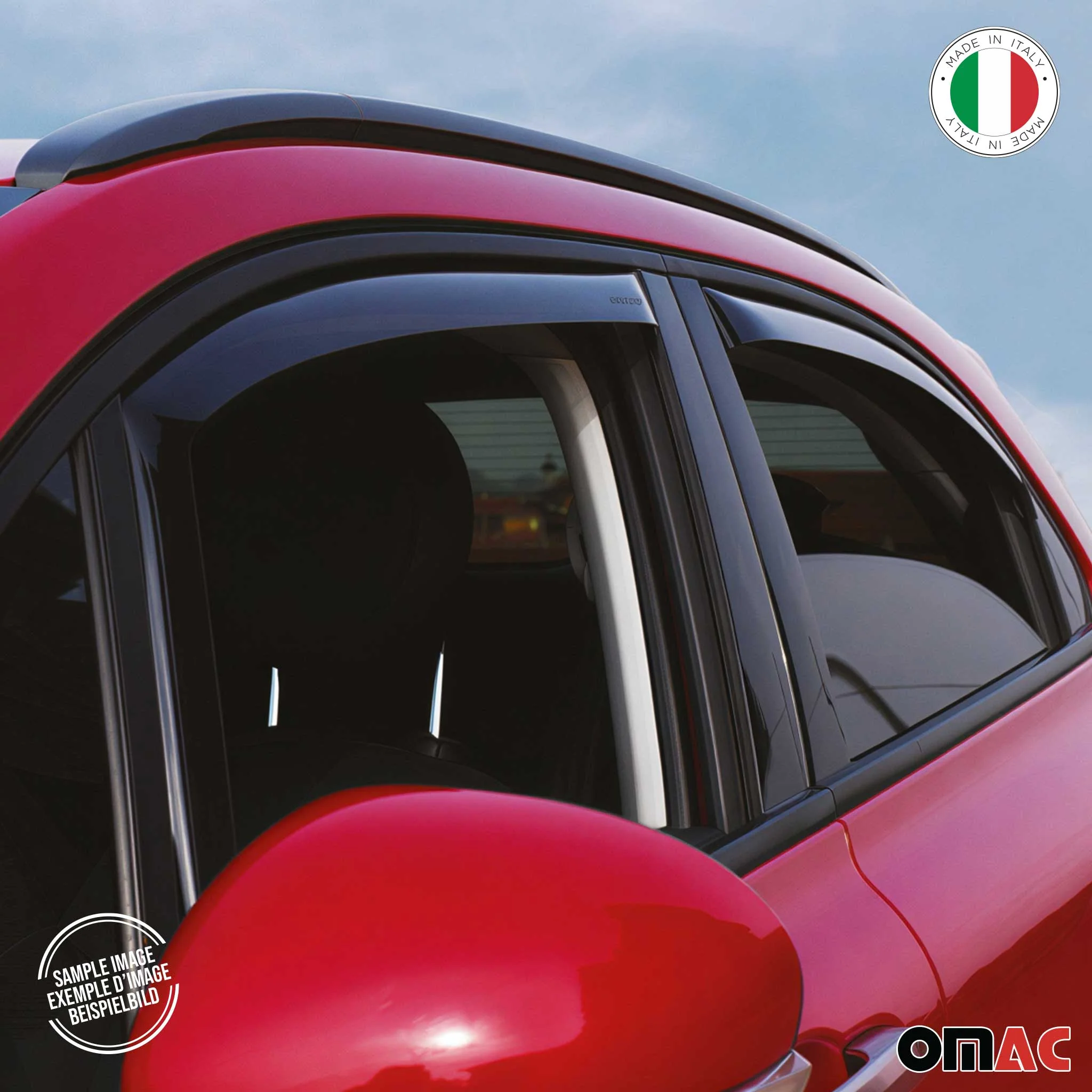2016-2018 Fiat 500X Window Visor Vent Rain Deflector 4Pcs Smoke - Image 9