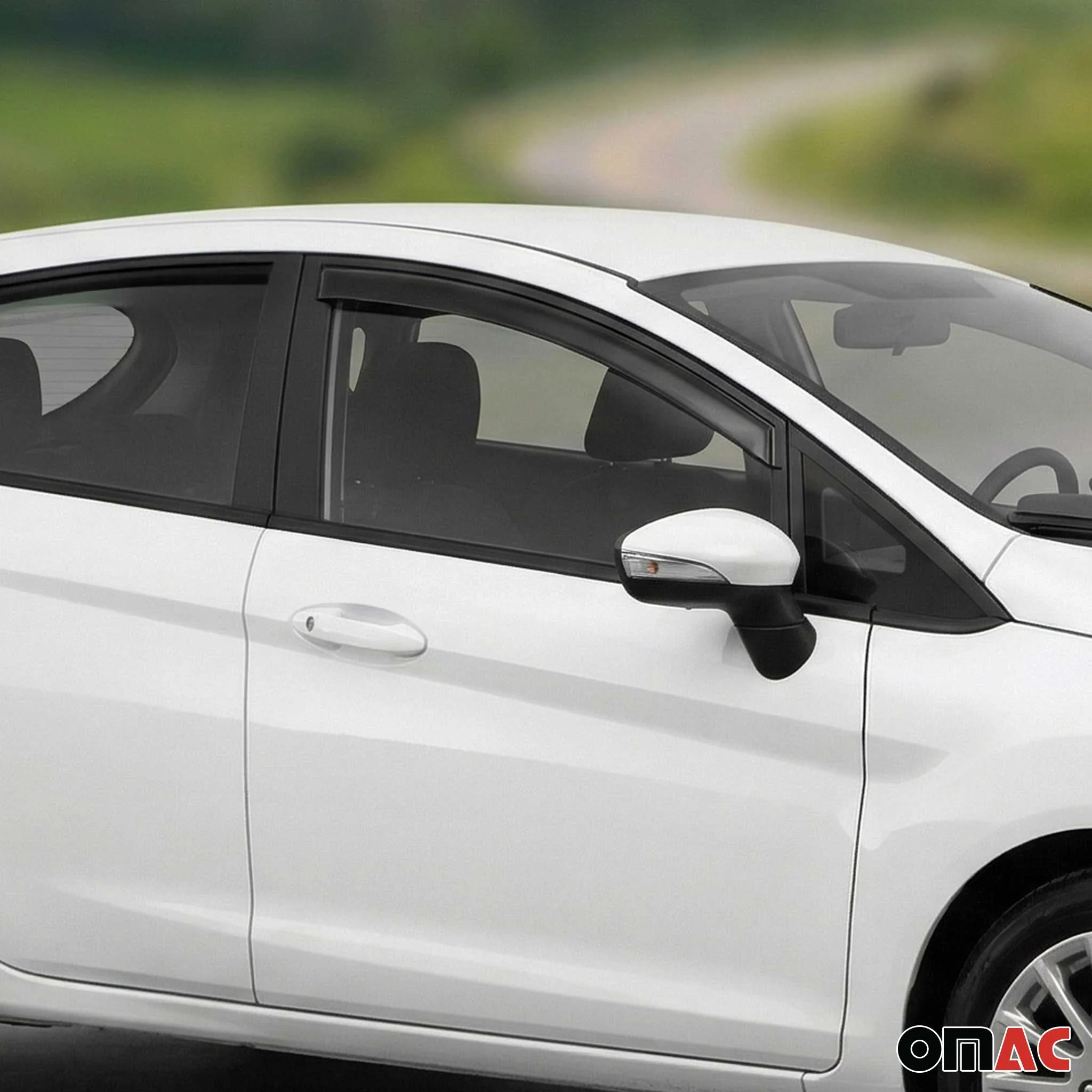 2011-2019 Ford Fiesta Window Visor Vent Rain Deflector 2Pcs Smoke - Image 6