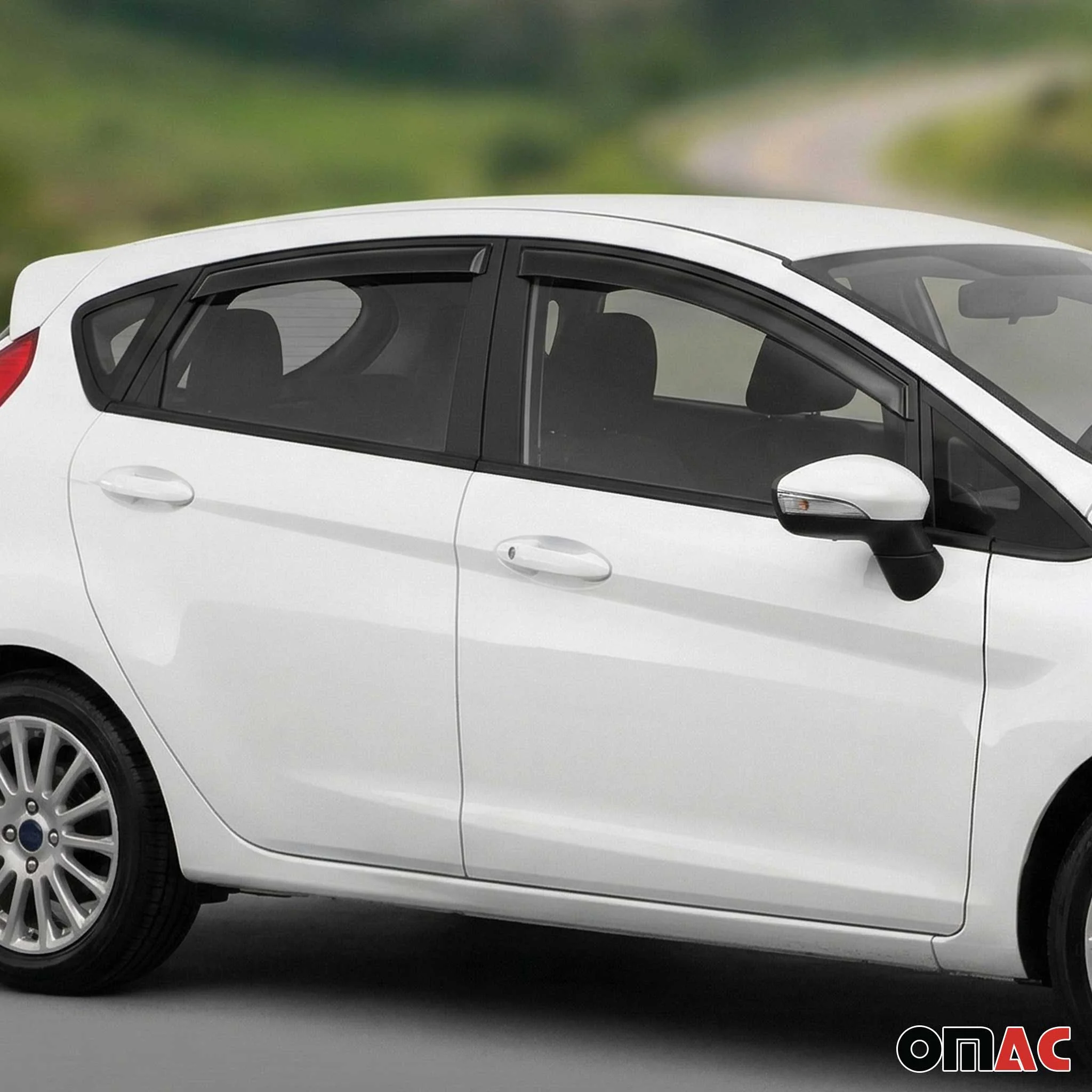 2011-2019 Ford Fiesta Hatchback Window Visor Vent Rain Deflector 4Pcs Smoke - Image 6