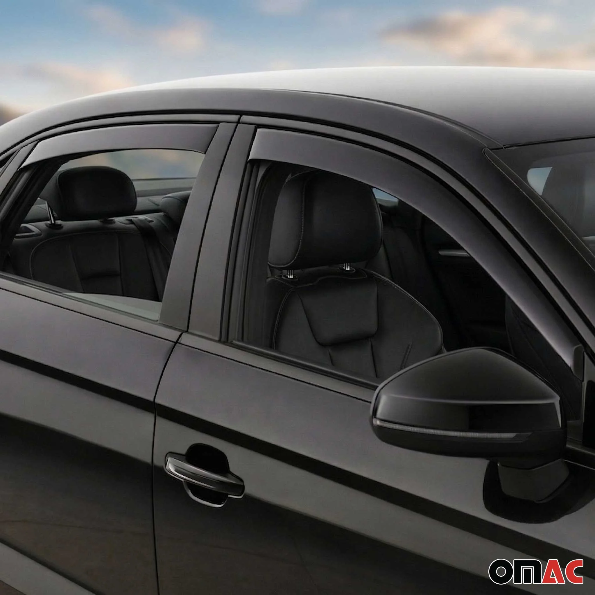 2015-2020 Audi A3 A3 Quattro A3 e-tron Sedan Window Visor Vent Rain Deflector 4Pcs Smoke - Image 6