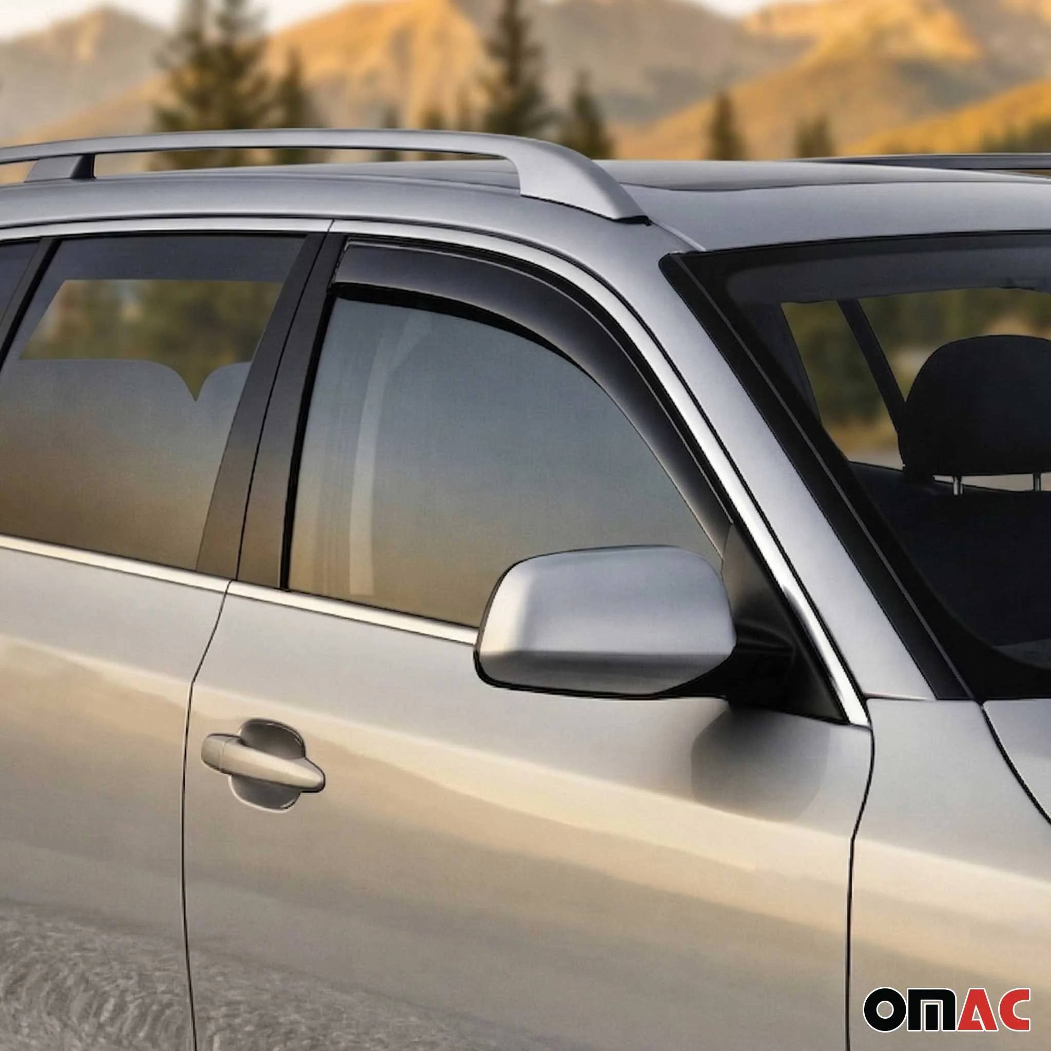 2004-2010 BMW 5 Series E60 E61 Sedan Touring Window Visor Vent Rain Deflector 2Pcs Smoke - Image 6