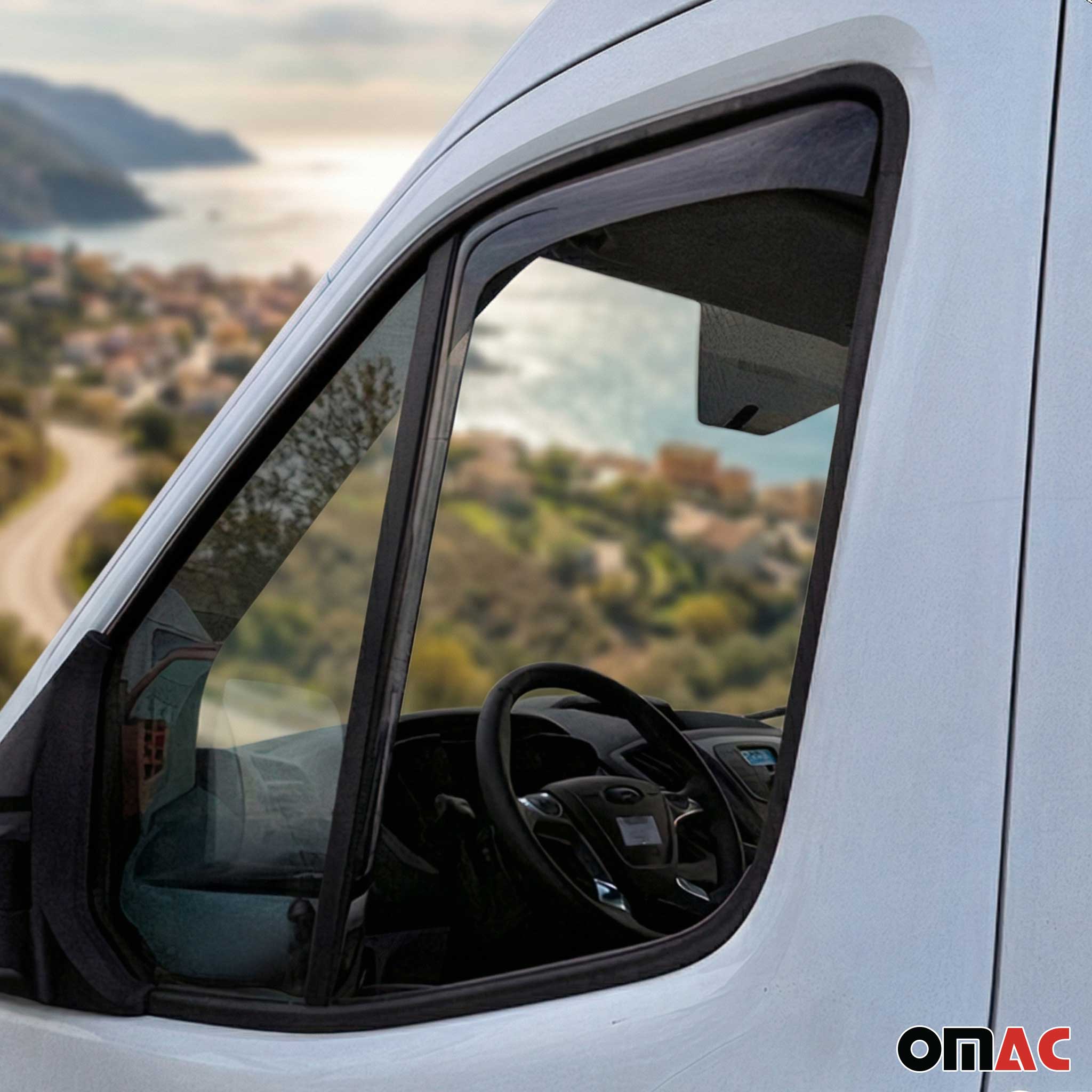 2014-2026 RAM ProMaster Window Visor Vent Rain Deflector 2Pcs Smoke - Image 6