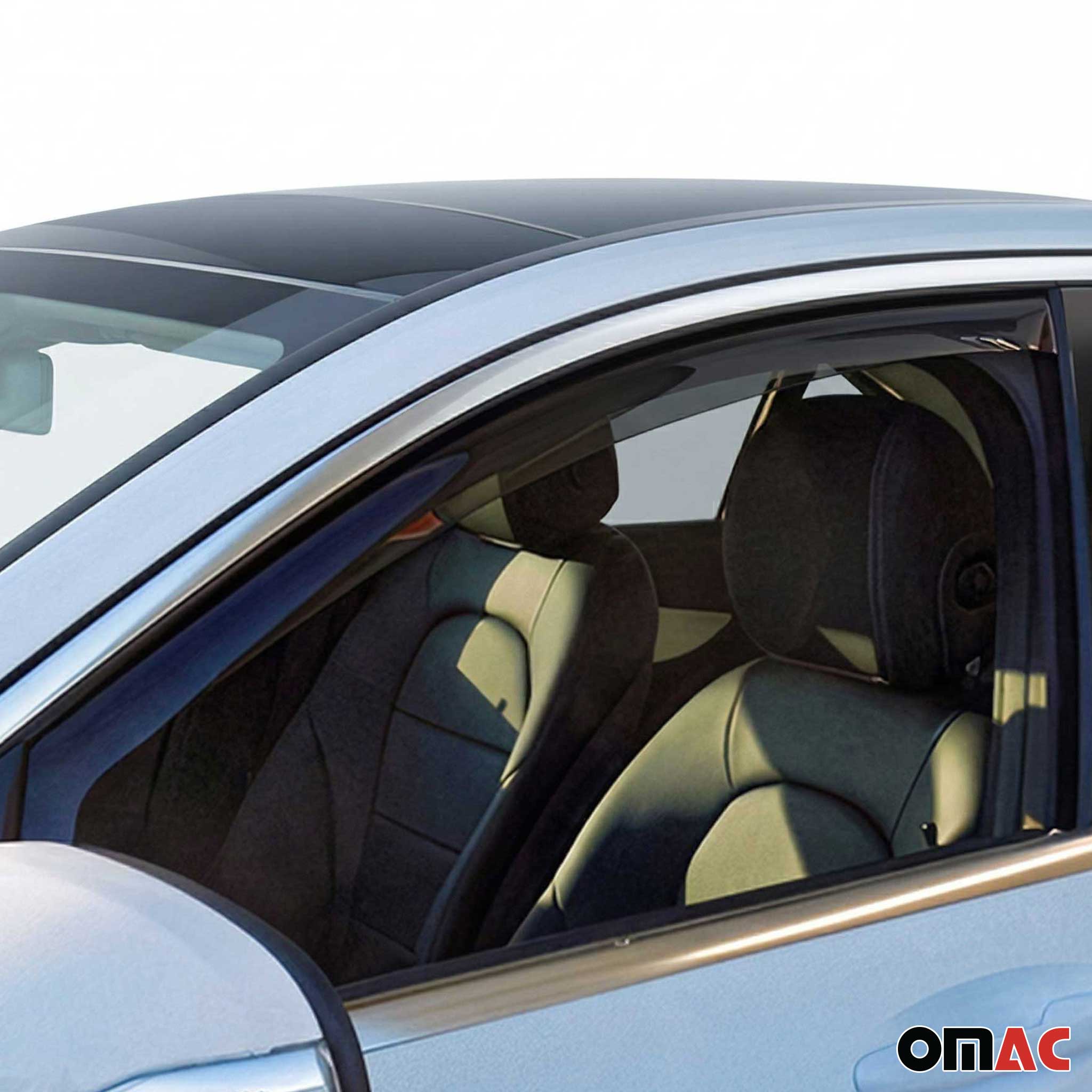 2015-2021 Mercedes C Class W205 Window Visor Vent Rain Deflector 4Pcs Smoke - Image 6