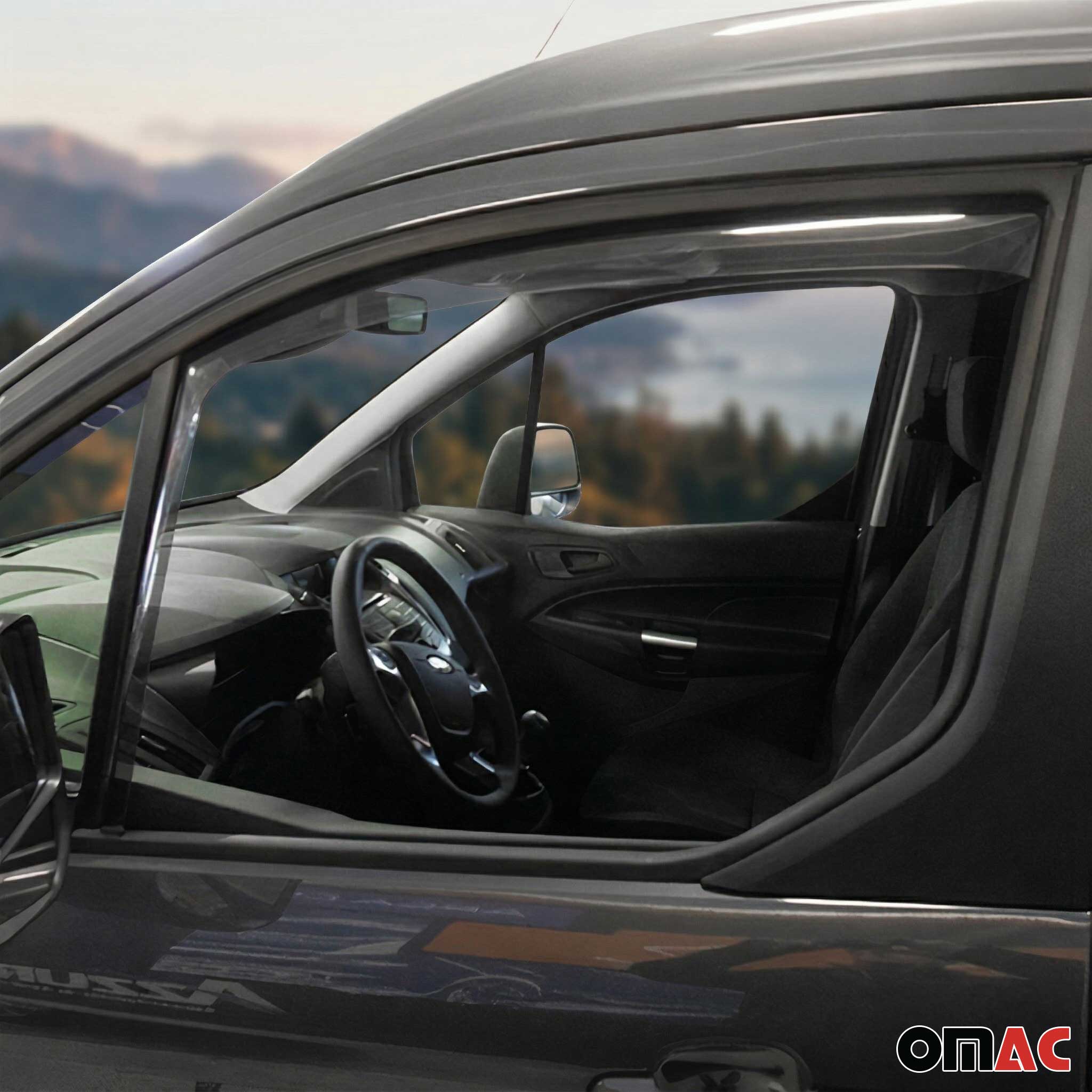 2010-2013 Ford Transit Connect Window Visor Vent Rain Deflector 2Pcs Smoke - Image 6