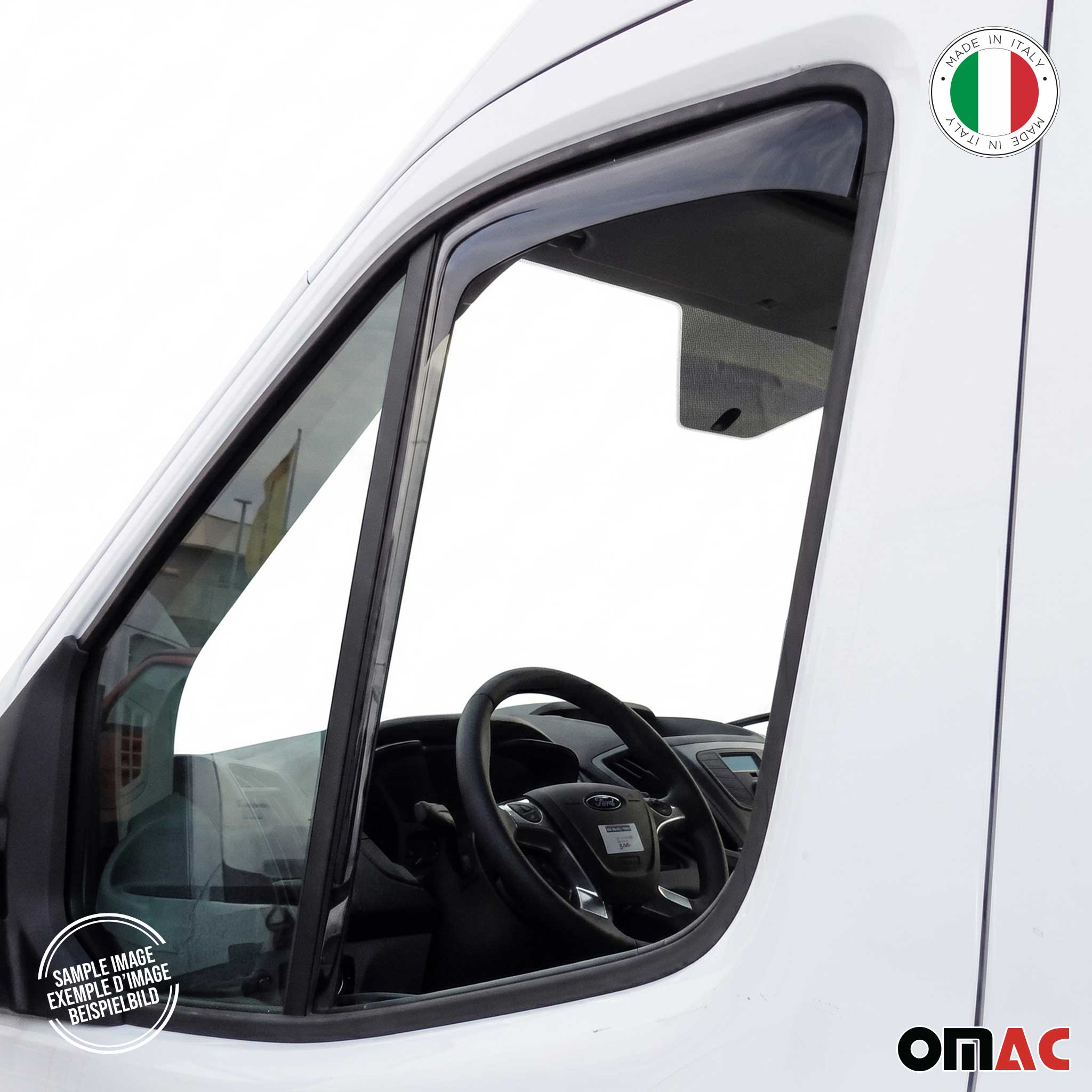2010-2013 Ford Transit Connect Window Visor Vent Rain Deflector 2Pcs Smoke - Image 9