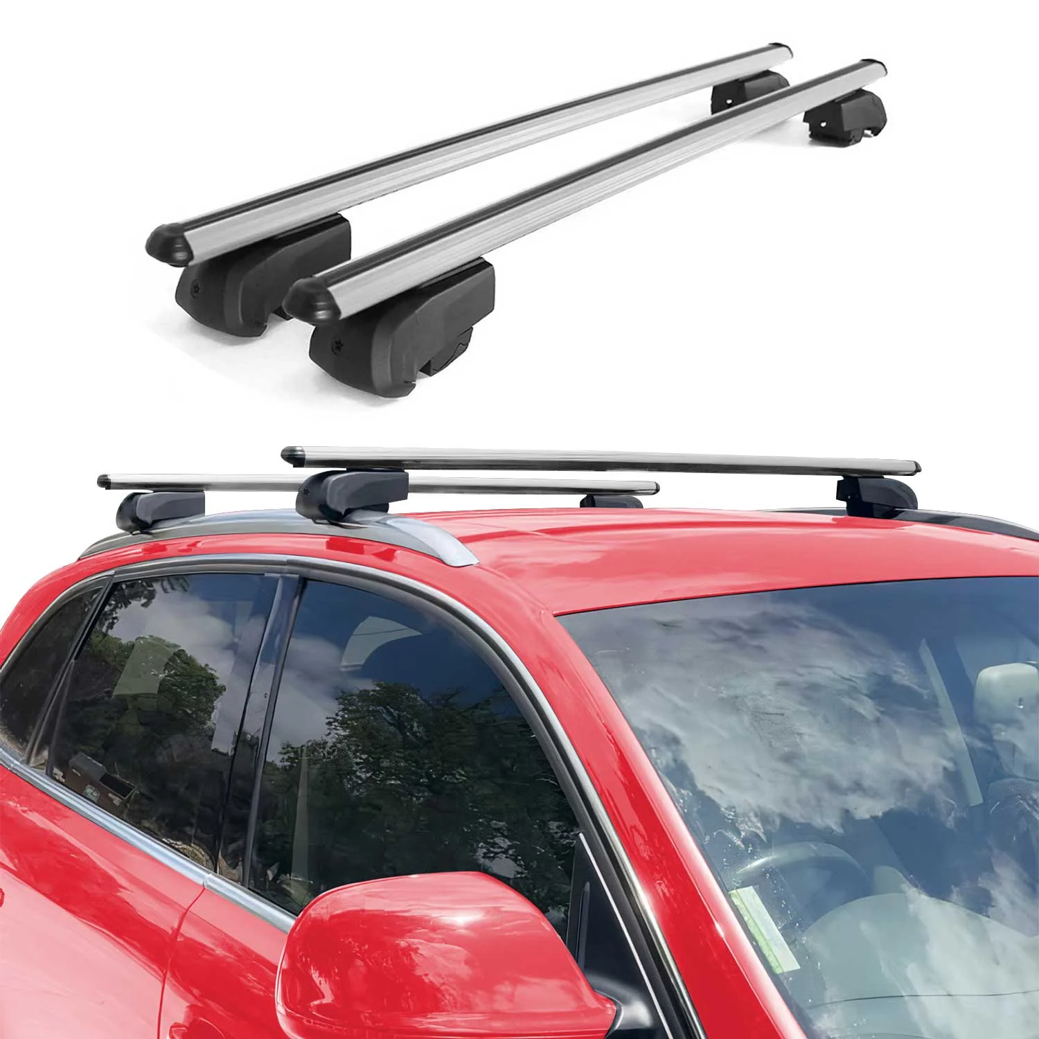 2022-2026 Mercedes EQA Roof Rack Cross Bars Silver - Image 2