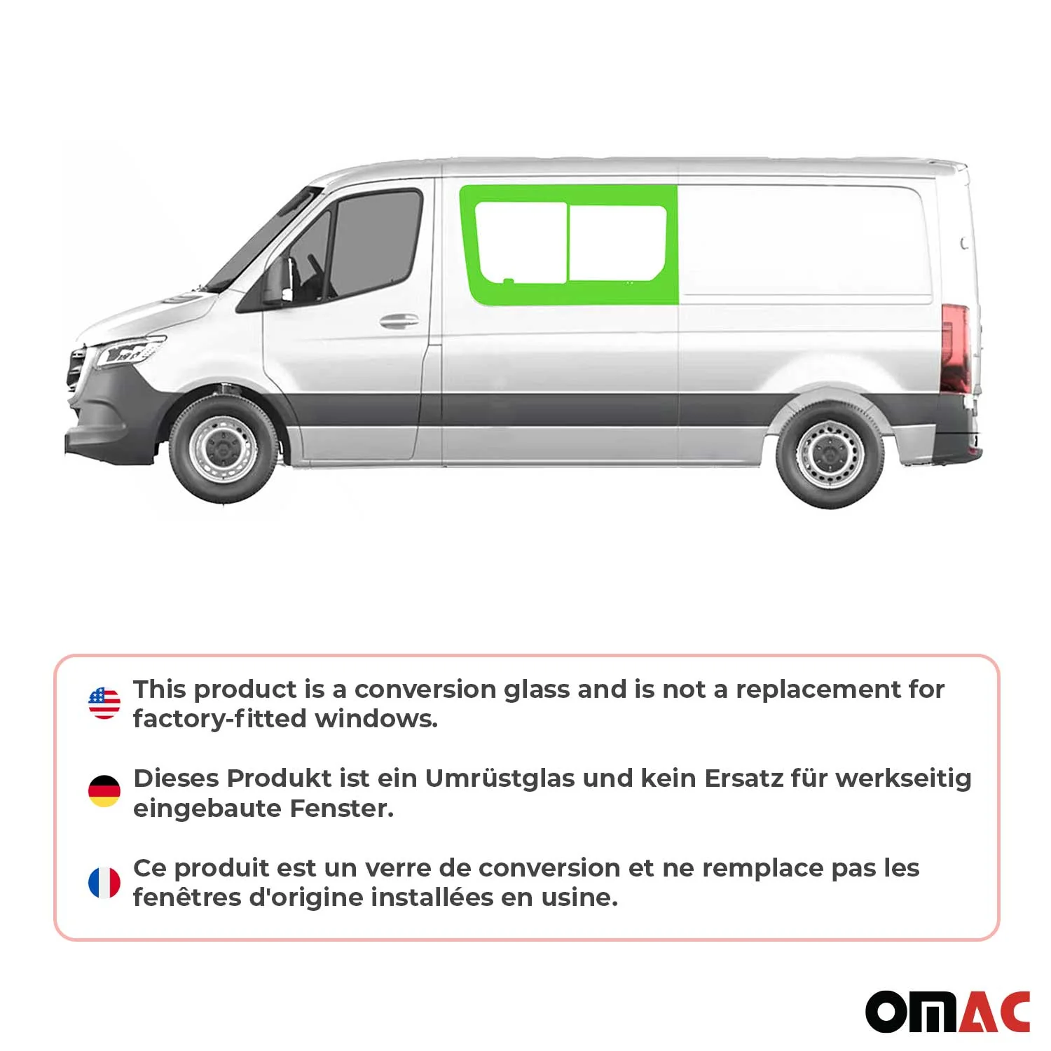 2010-2018 Mercedes Sprinter W906 Local Pickup Sliding Window Glass Front Left L2/3/4 - Image 2