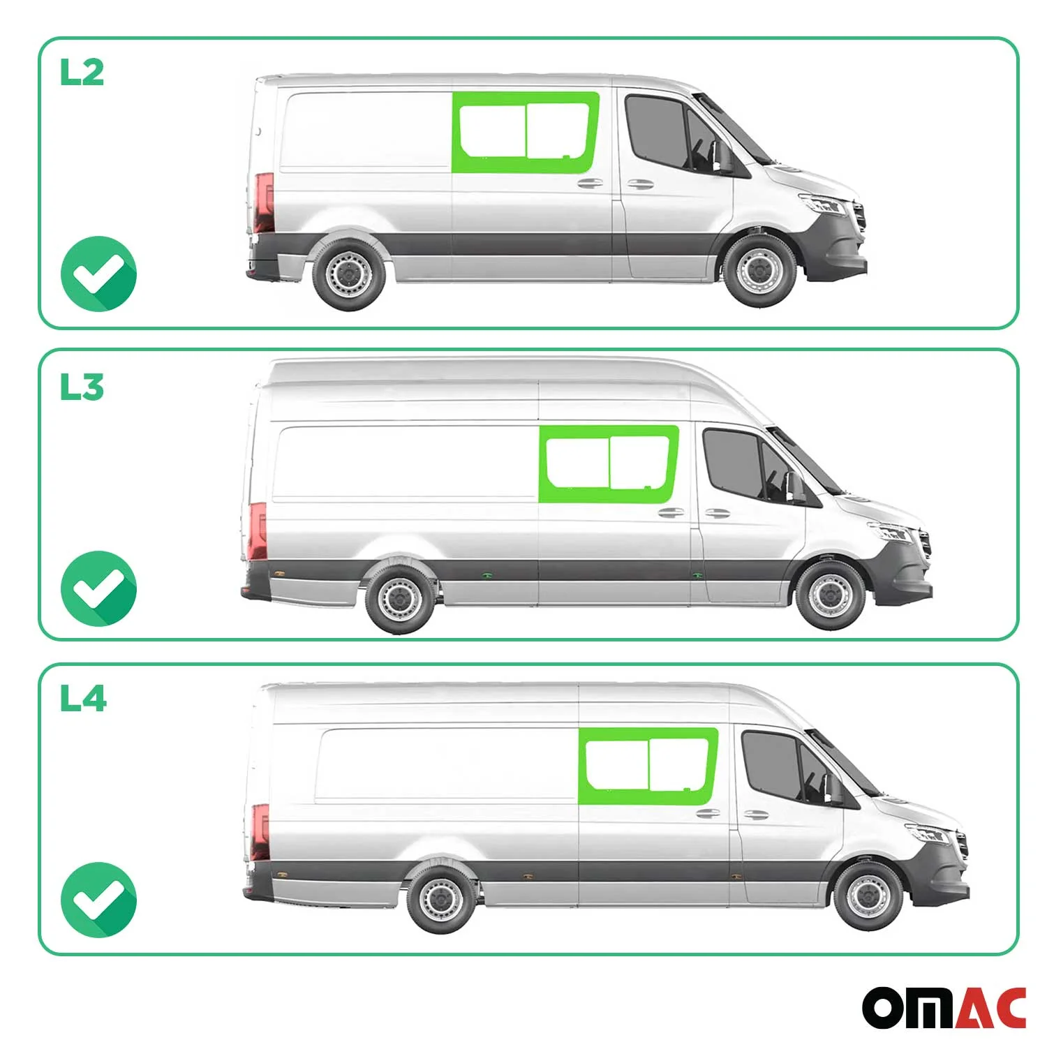 2010-2018 Mercedes Sprinter W906 Sliding Window Glass L2 L3 L4 - Image 3