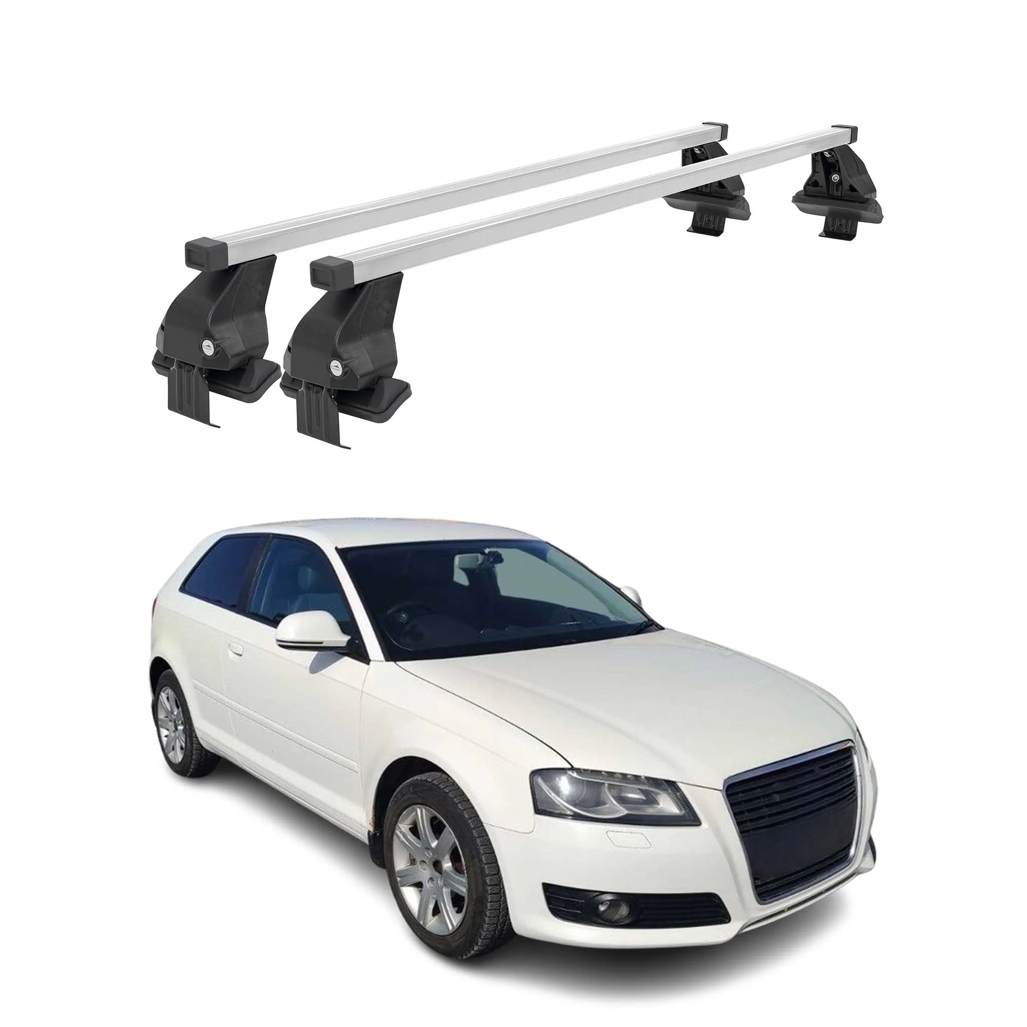2008-2013 Audi A3 Roof Rack Cross Bars Silver