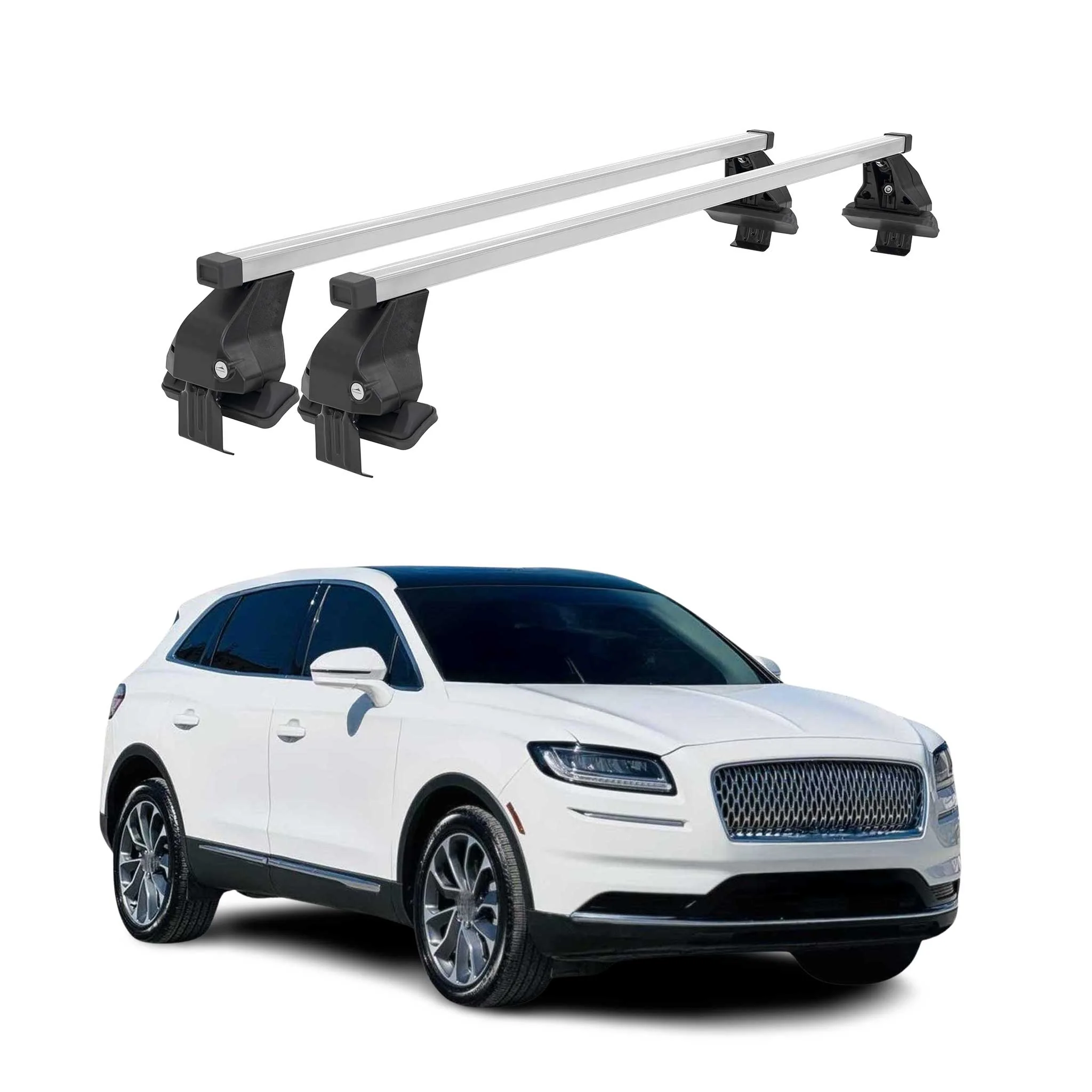 2019-2023 Lincoln Nautilus Roof Rack Cross Bars Silver