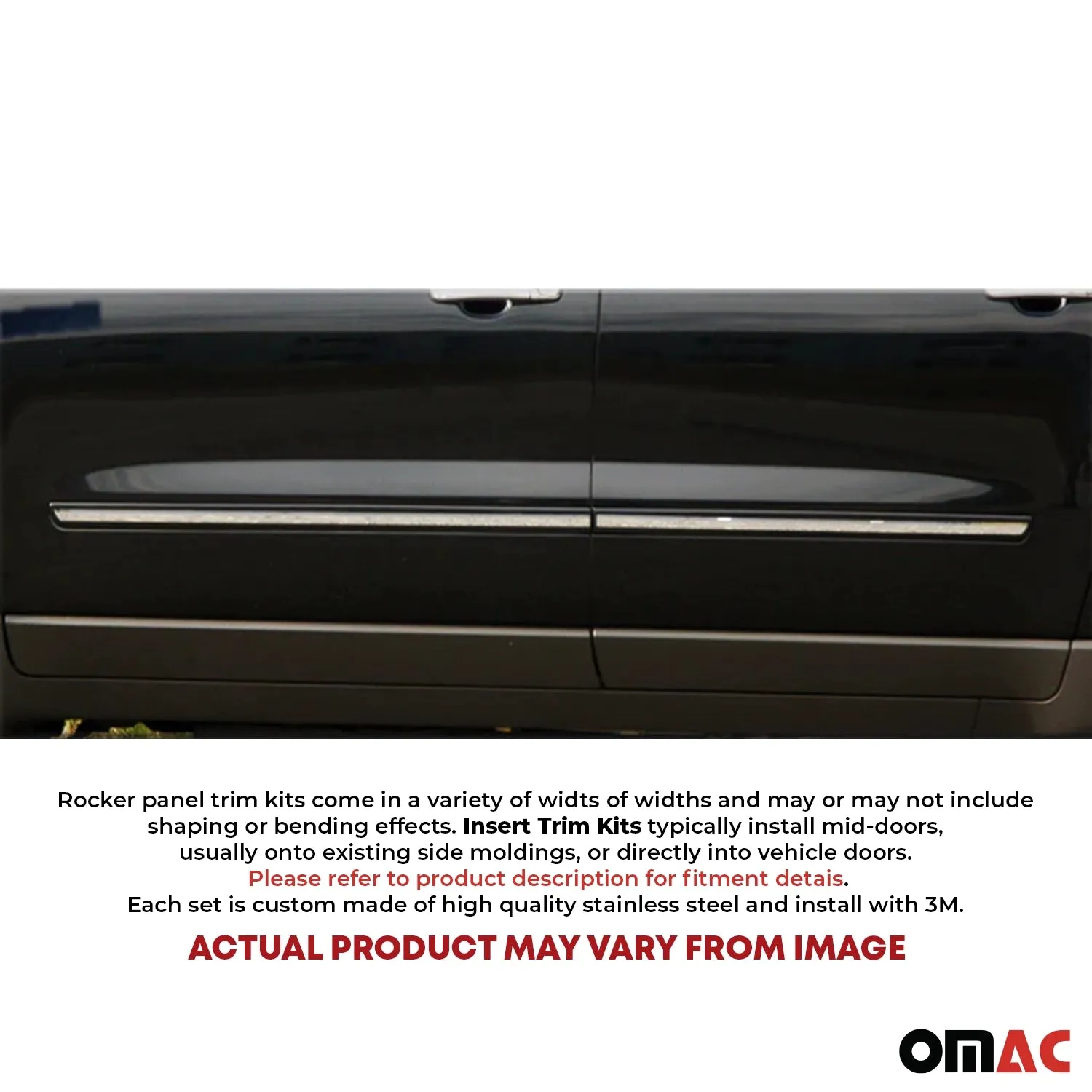 1996-1998 Chevrolet Silverado Extended Short Stainless Rocker Panel Trim - Image 2