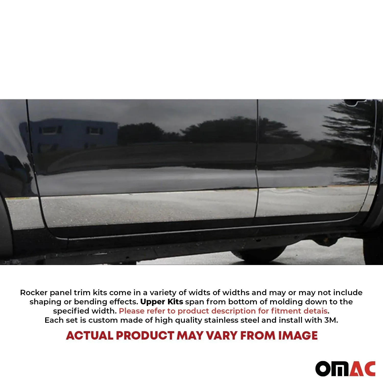 2000-2006 Chevrolet Silverado Extended Cab Stainless Rocker Panel Trim 12 Pcs - Image 2
