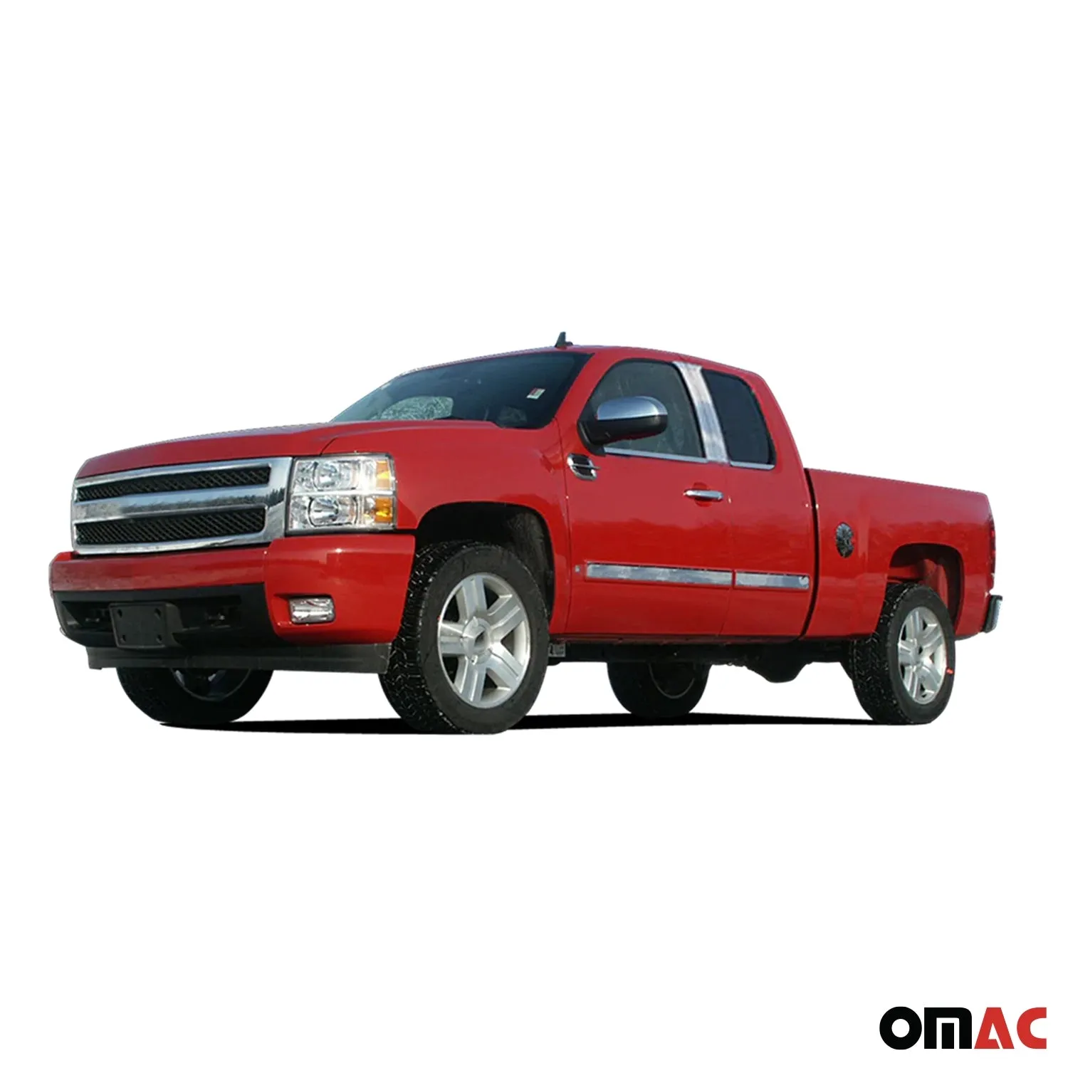 2009-2013 Chevrolet Silverado Stainless Rocker Panel Trim 2Pcs - Image 2
