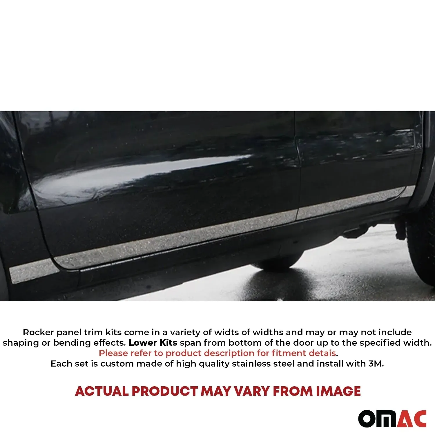 1999-2002 Chevrolet Silverado Stainless Rocker Panel Trim 7Pc - Image 2