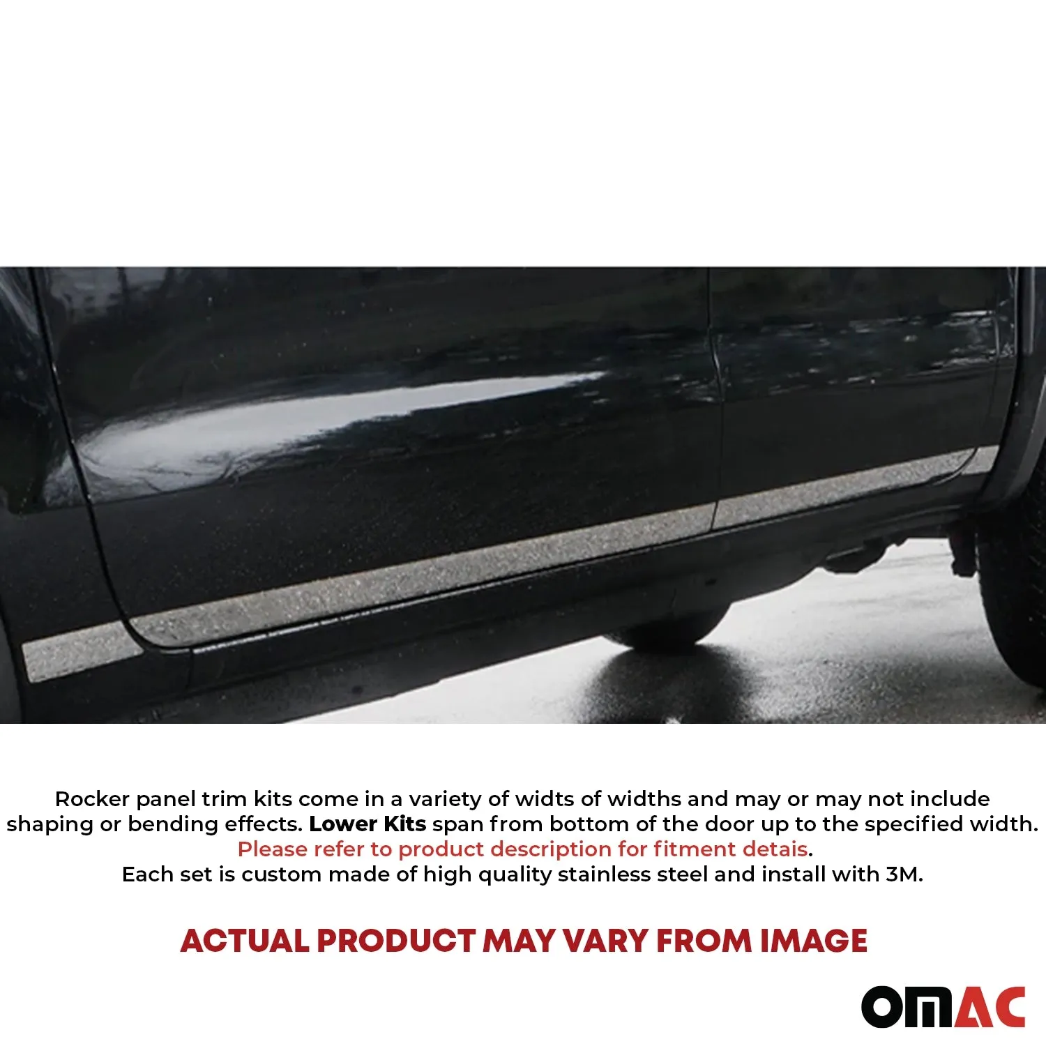 1999-2002 Chevrolet Silverado Extended Cab Stainless Rocker Panel Trim 7Pc - Image 2