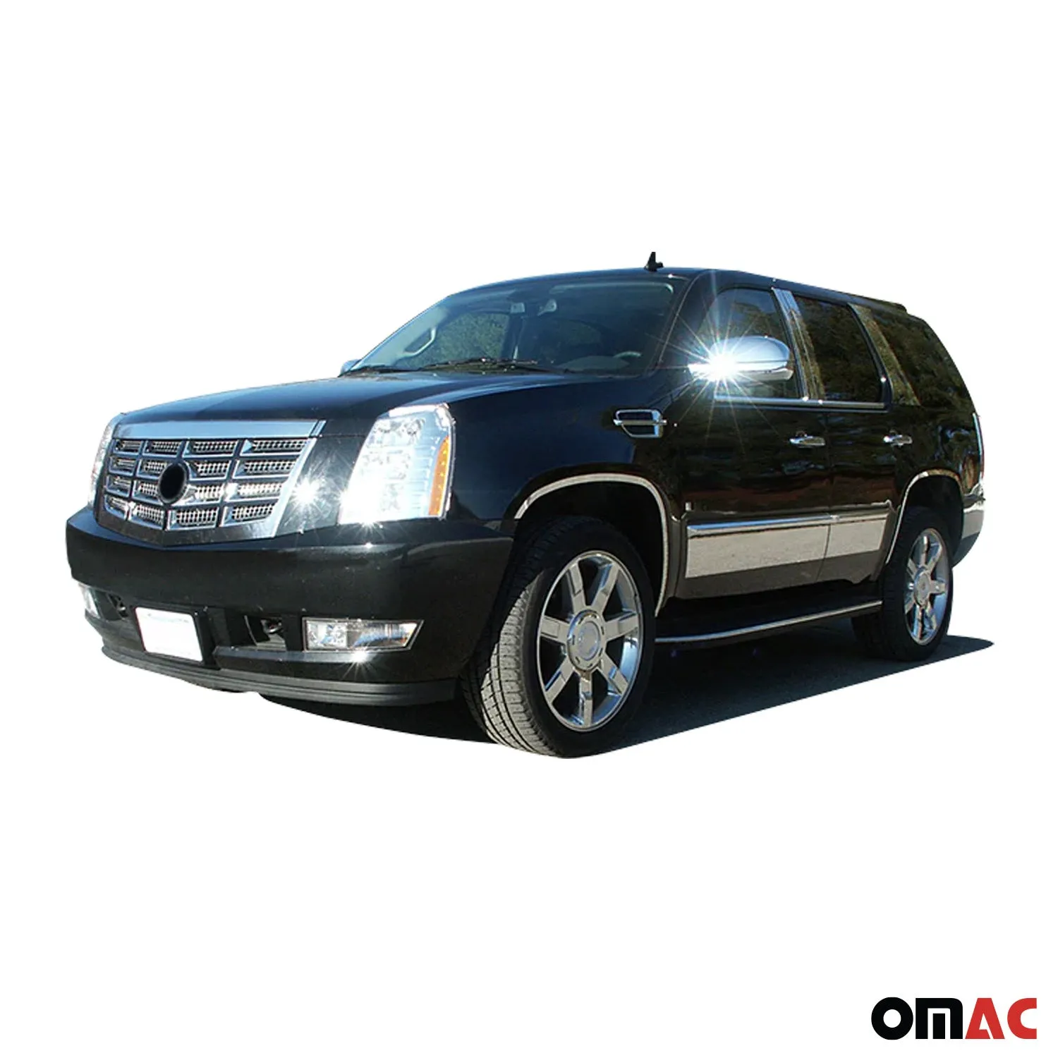 2007-2014 Cadillac Escalade Stainless Steel Grille Accent 4 Pcs - Image 2