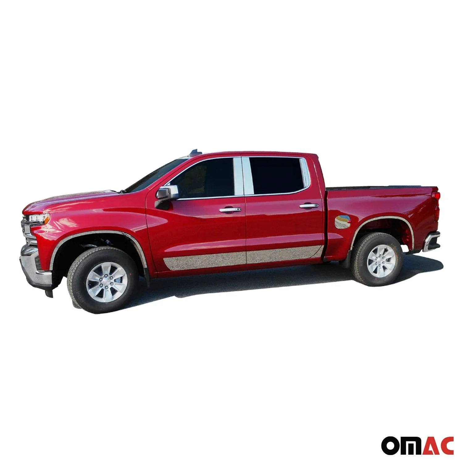 2019-2025 Chevrolet Silverado Stainless Steel Pillar Trim 10 Pcs - Image 2