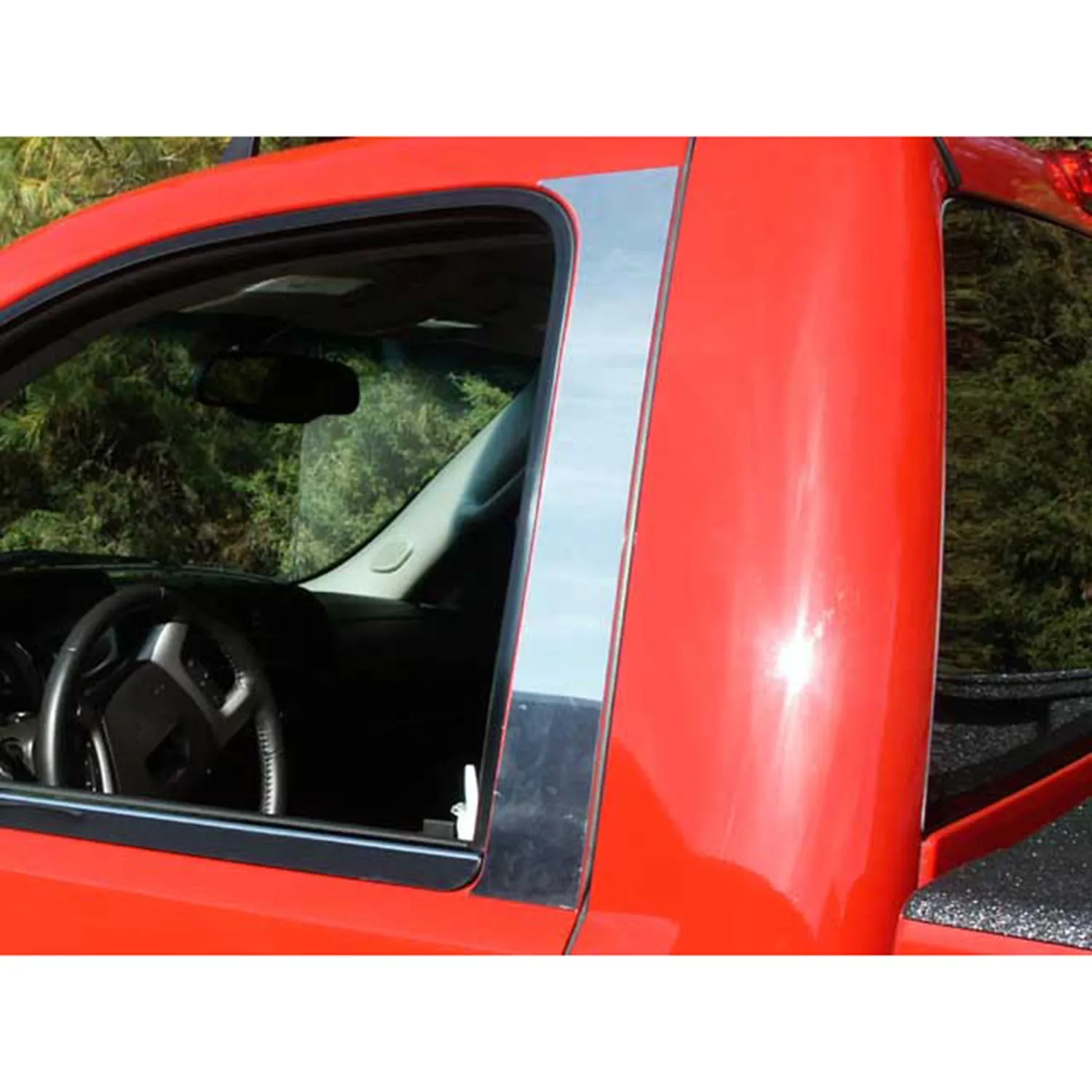 2007-2013 Chevrolet Silverado Stainless Steel Pillar Trim 2Pc