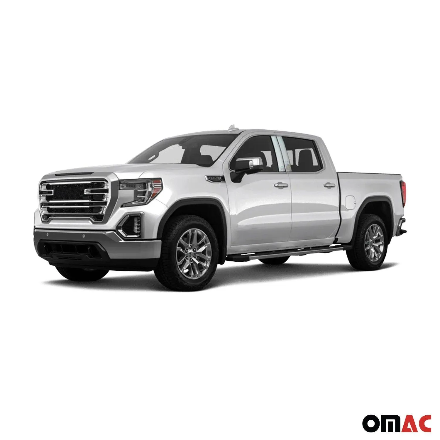 2019-2025 Chevrolet Silverado Stainless Steel Pillar Trim 4 Pcs - Image 2