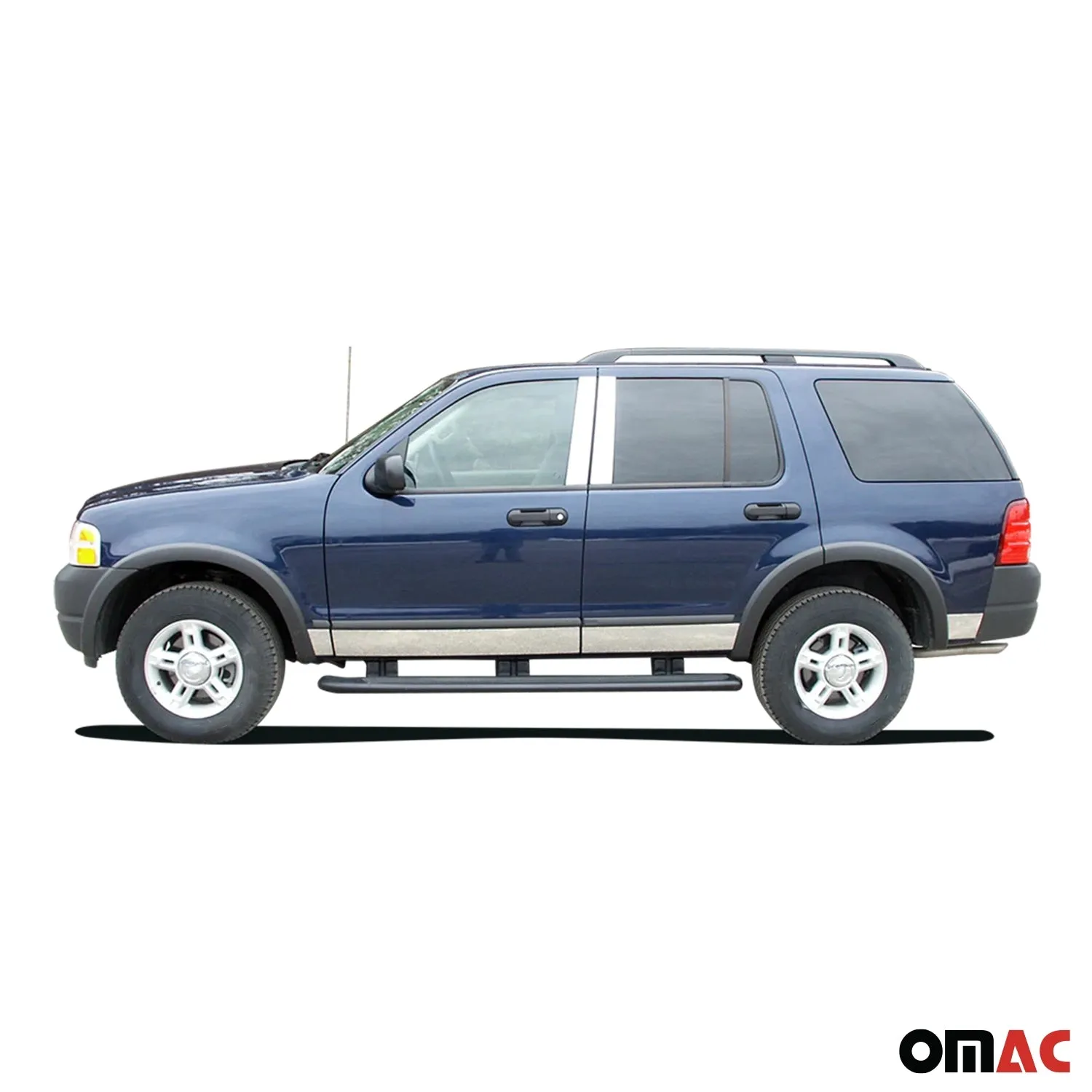 2002-2010 Ford Explorer Stainless Steel Pillar Trim 4Pc Keyless entry - Image 2