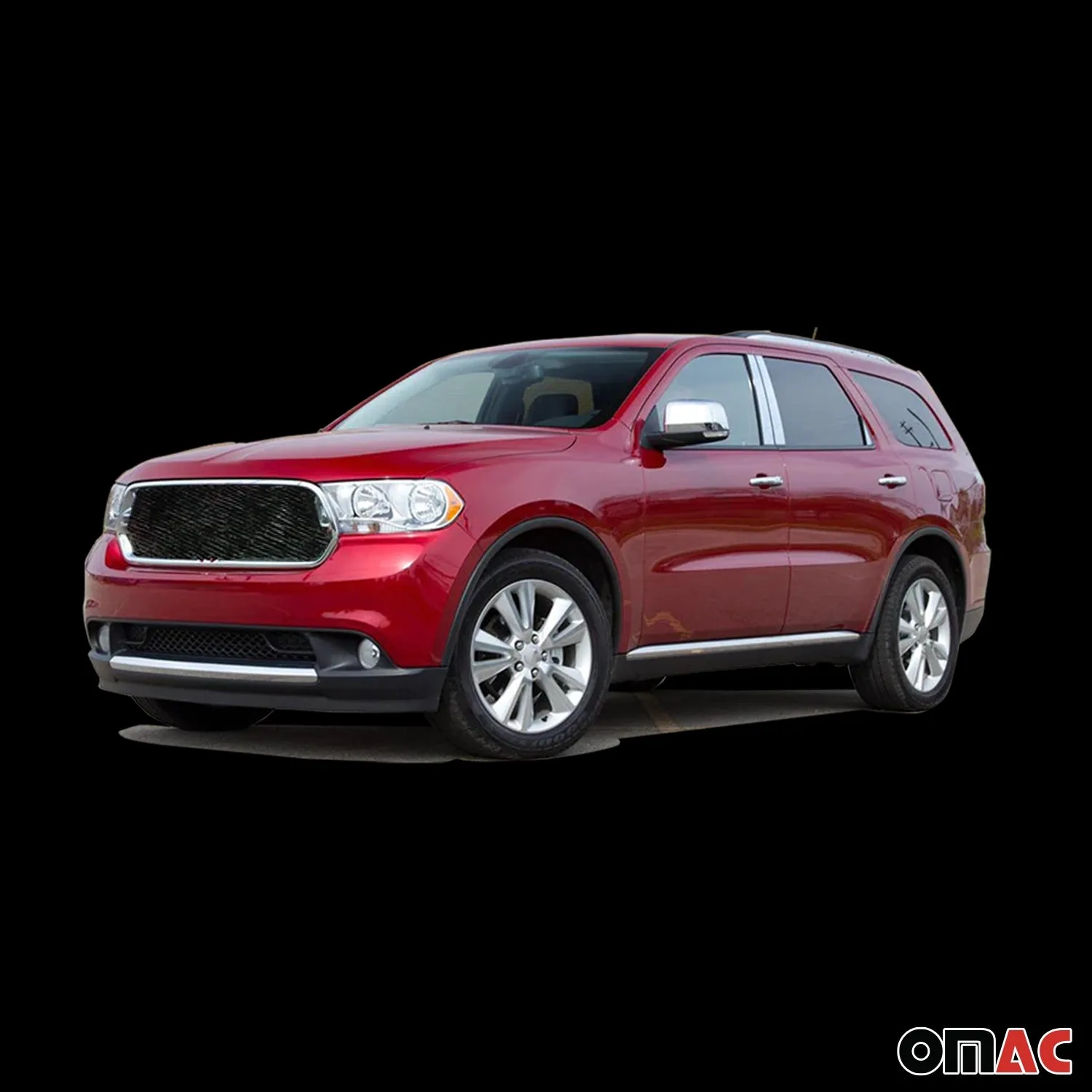 2004-2009 Dodge Durango Stainless Steel Pillar Trim 4 Pcs - Image 3