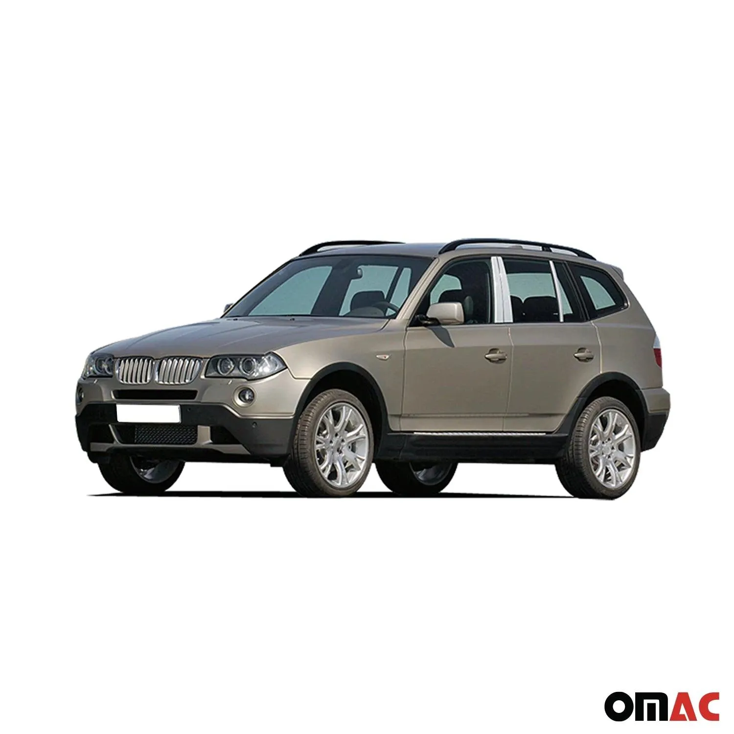 2004-2010 BMW X3 E83 Stainless Steel Pillar Trim 4 Pcs - Image 2
