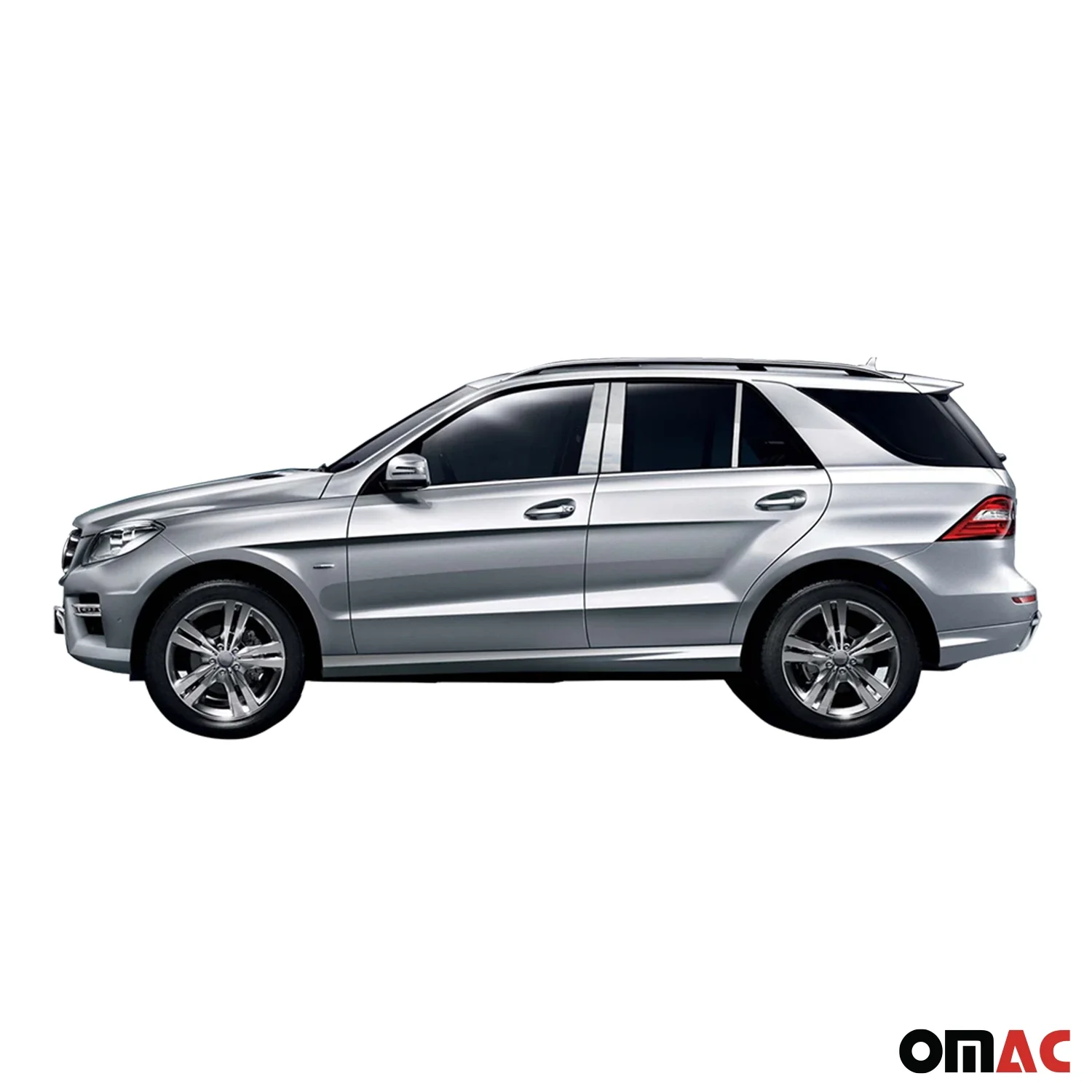 2016-2019 Mercedes GLE Stainless Steel Pillar Trim 4 Pcs - Image 2