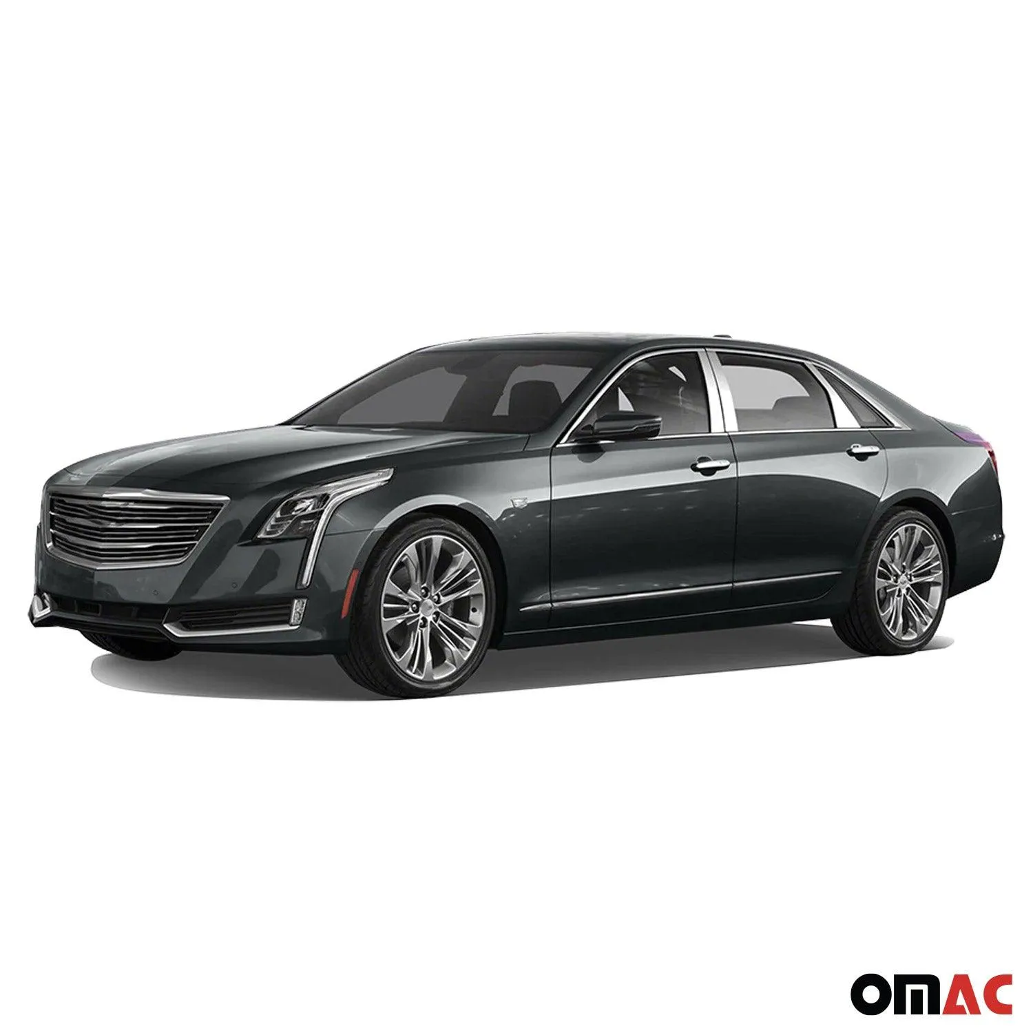 2016-2020 Cadillac CT6 Stainless Steel Pillar Trim 6 Pcs - Image 2