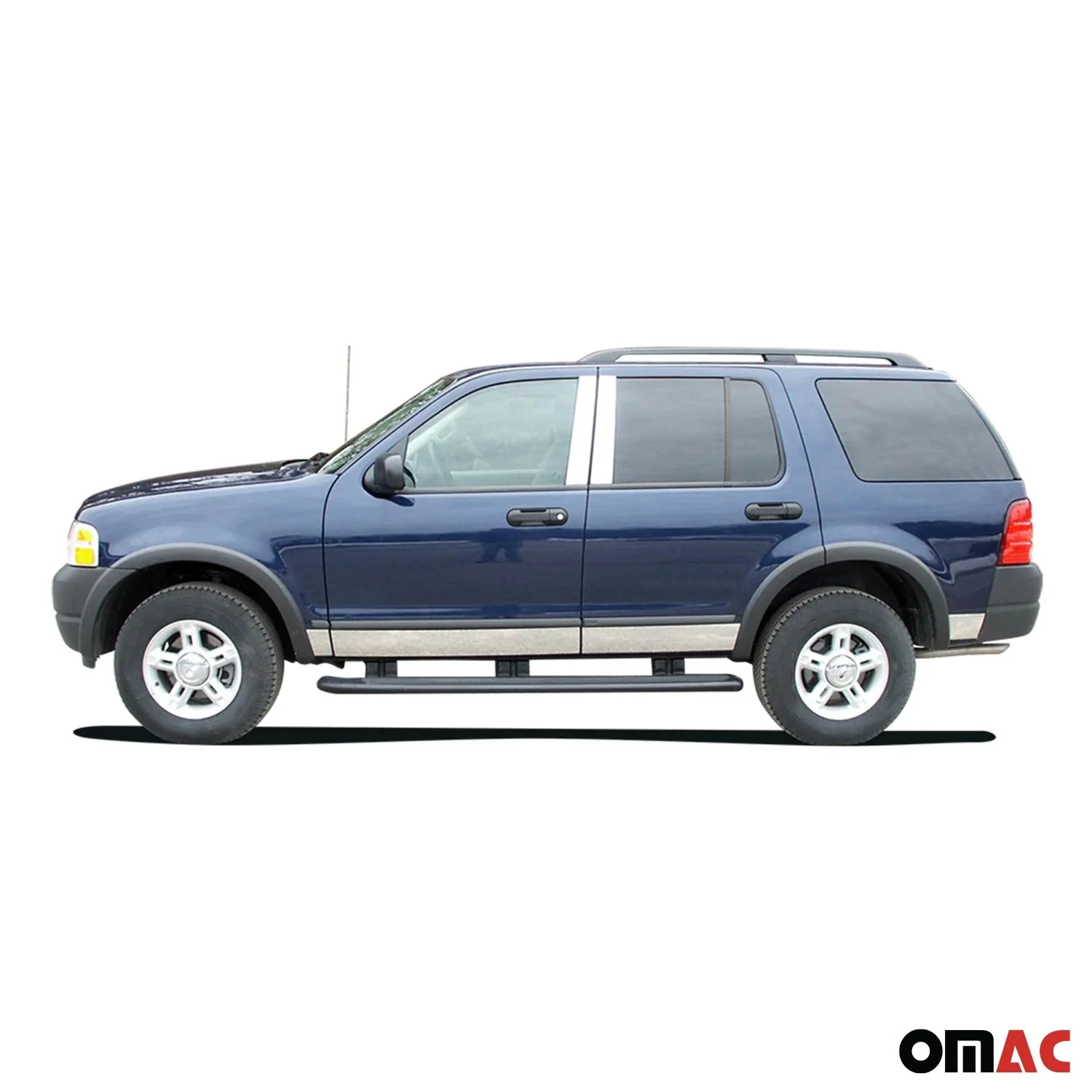 1991-2001 Ford Explorer Stainless Steel Pillar Trim 6 Pcs - Image 3