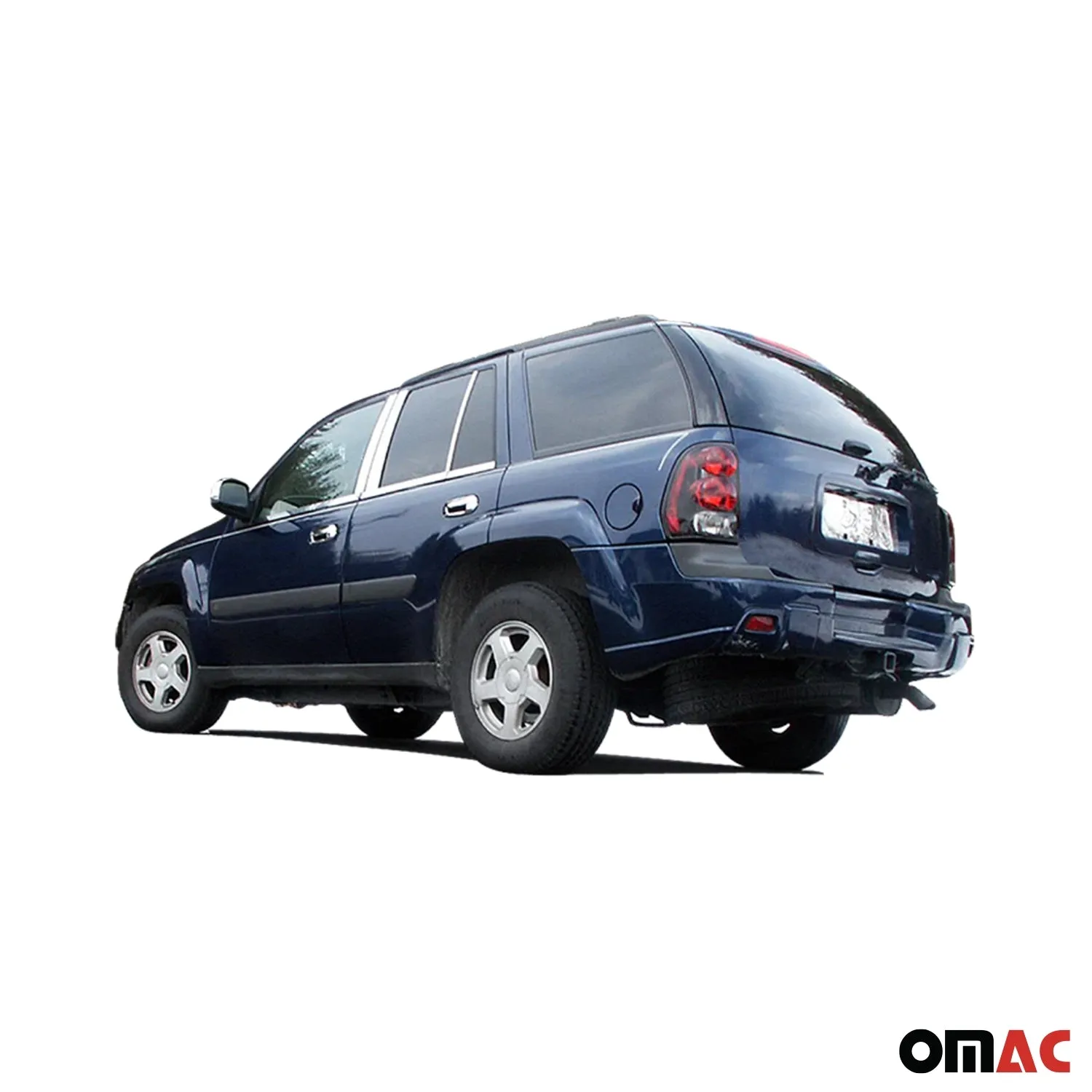 2002-2009 Chevrolet Trailblazer Stainless Steel Pillar Trim 6 Pcs - Image 2