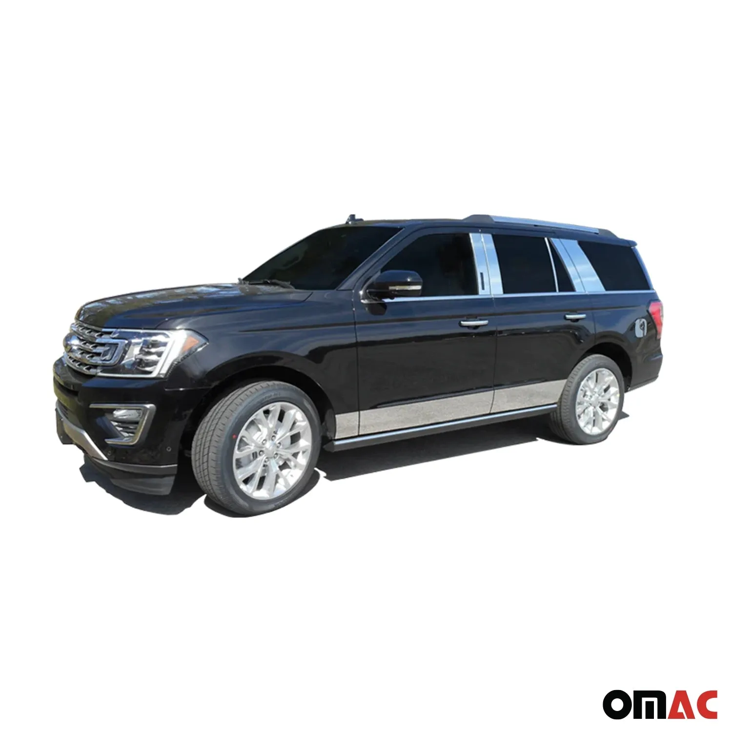 2018-2025 Ford Expedition Stainless Steel Pillar Trim 6 Pcs - Image 2