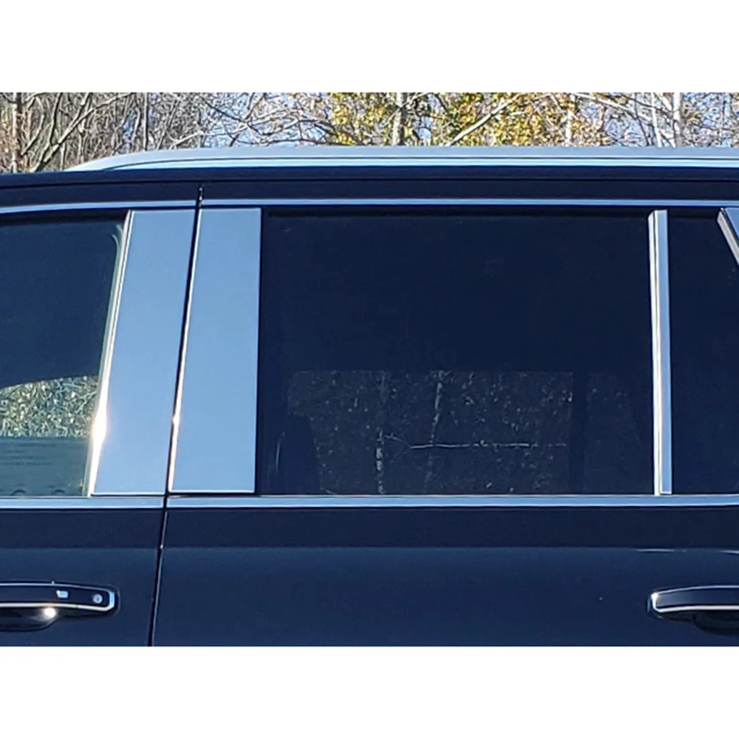 2021-2025 Chevrolet Tahoe Stainless Steel Pillar Trim 6 Pcs