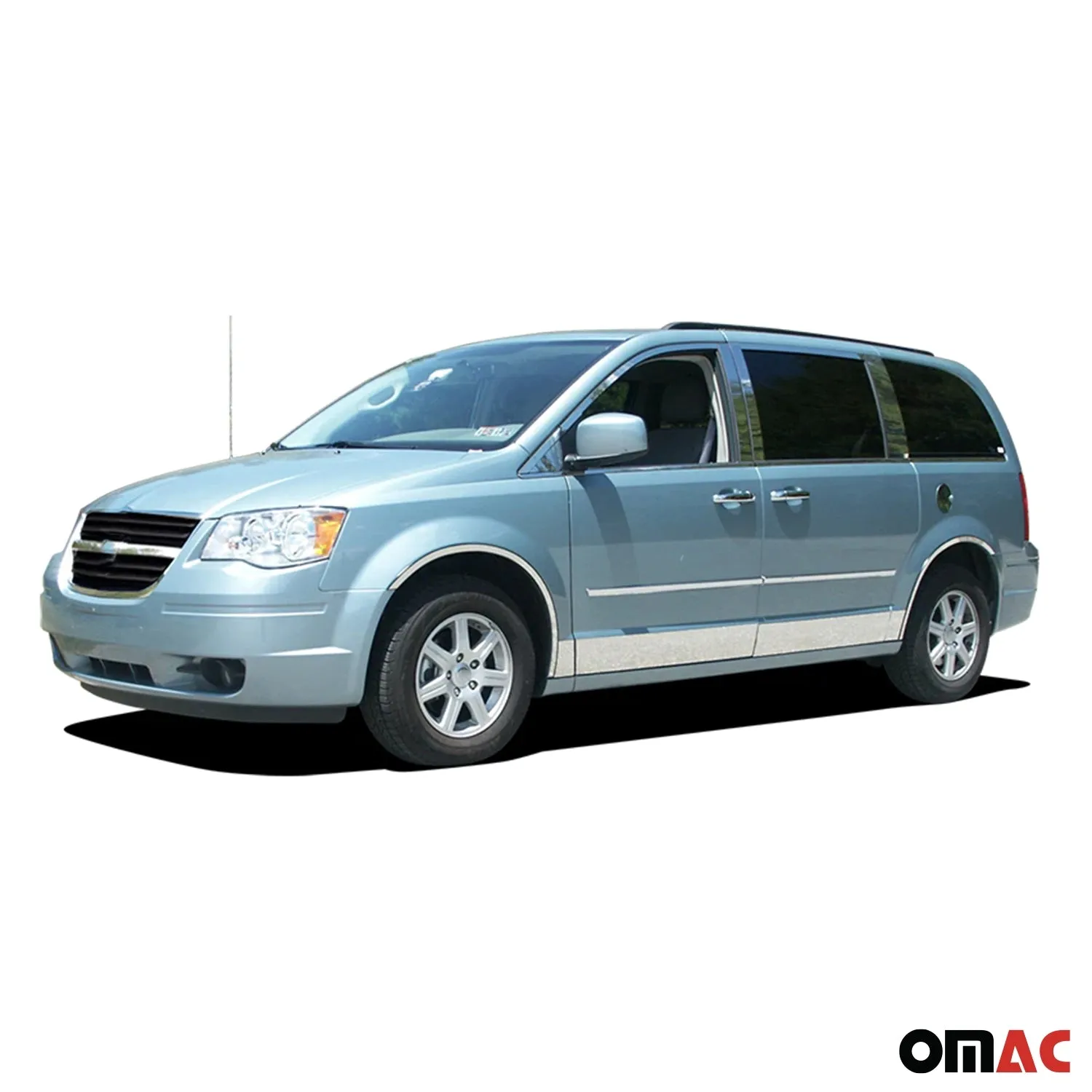 2008-2020 Dodge Grand Caravan Stainless Steel Pillar Trim 8 Pcs - Image 2