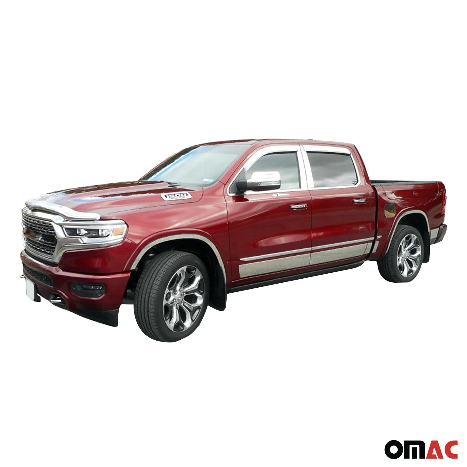 2019-2023 Ram 1500 Stainless Steel Rocker Panel Trim 10 Pcs - Image 2
