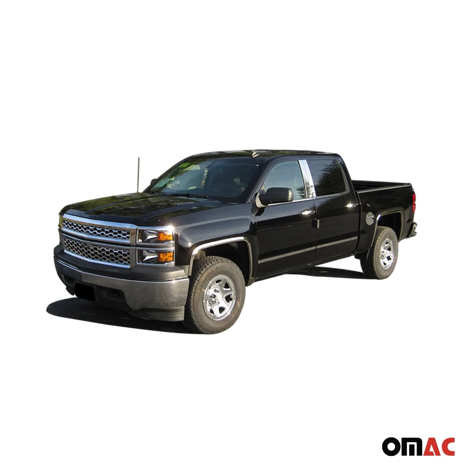 2014-2018 Chevrolet Silverado Stainless Steel Rocker Panel Trim 4Pc - Image 2