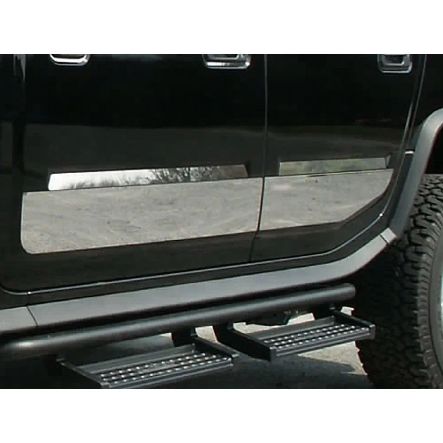 2003-2009 Hummer H2 Stainless Steel Side Accent Trim 4 Pcs