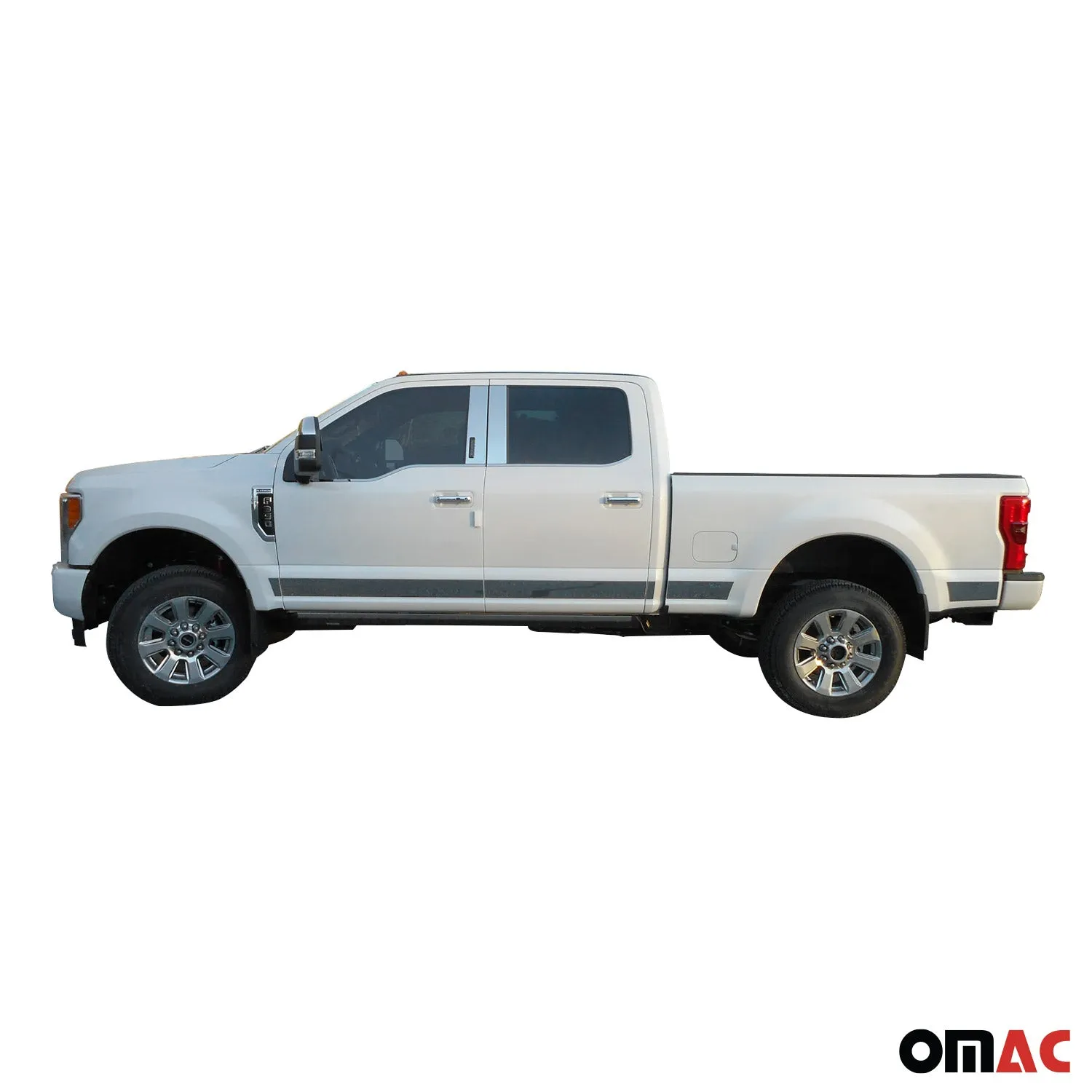 2017-2022 Ford Super Duty Stainless Steel Window Sill Trim 4 Pcs - Image 2
