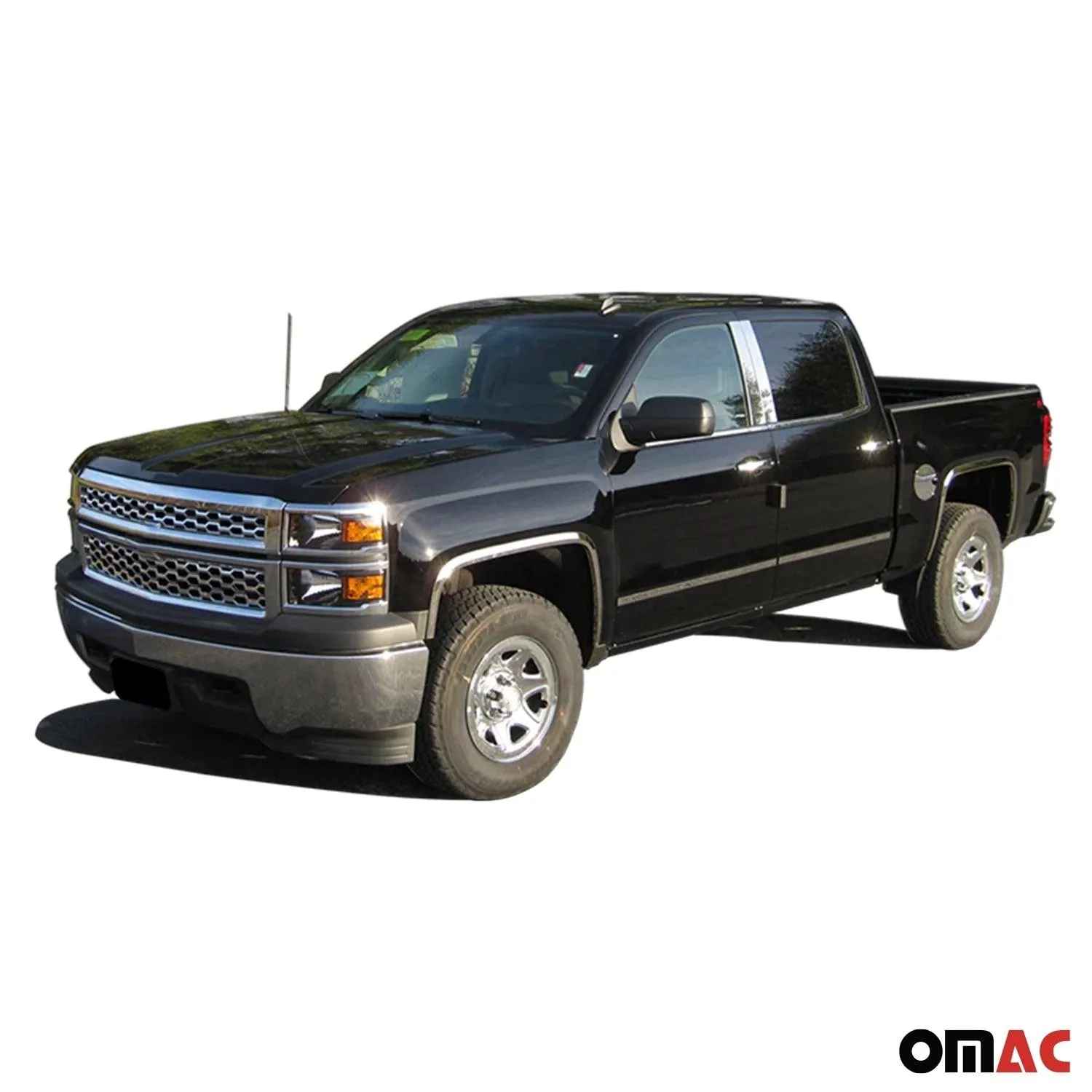 Chevrolet Silverado Stainless Steel Window Sill Trim 4 Pcs - Image 2