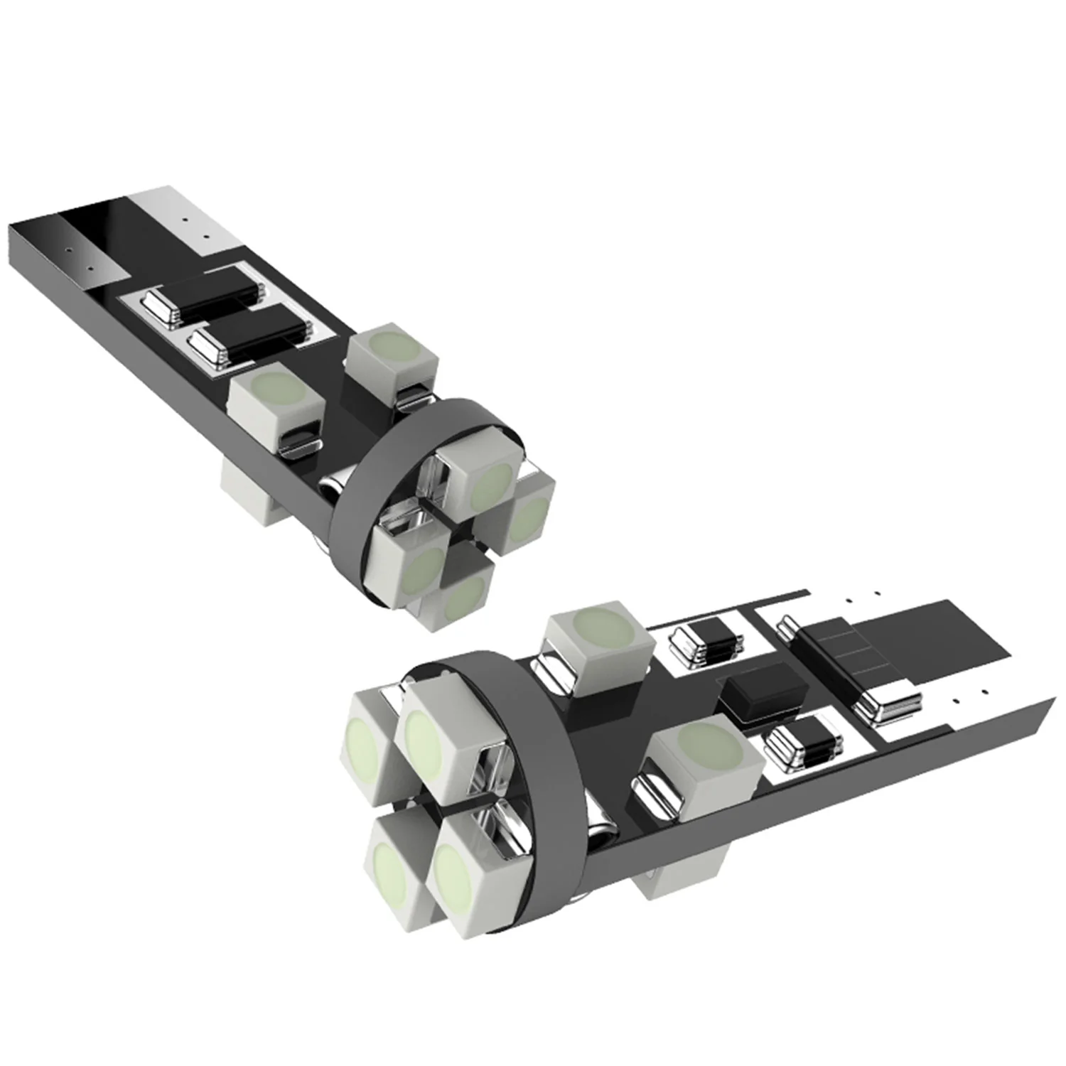 T10 8 SMD LED Bulb w/ Integrated Canbus - 2PC White - Image 4