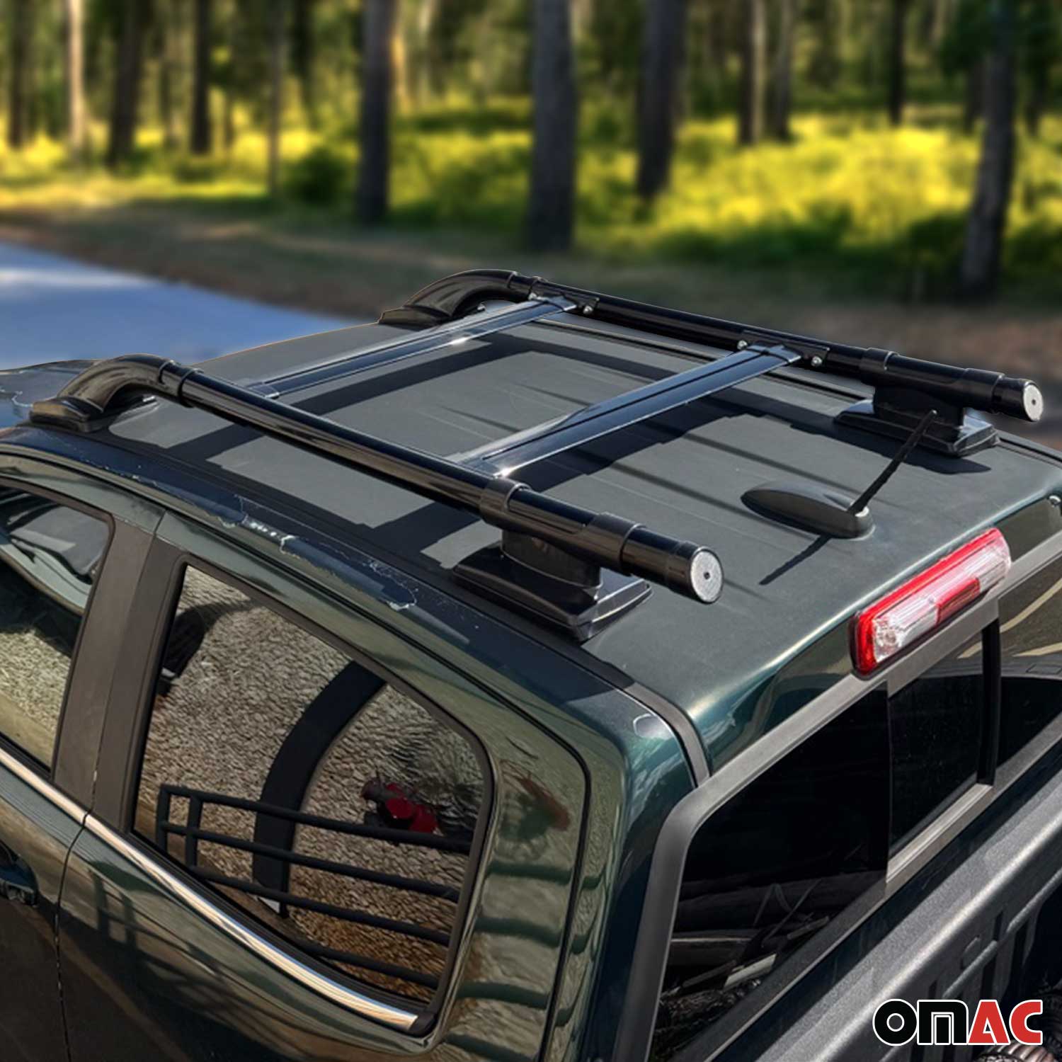 2019-2023 Ford Ranger Double Cab Roof Rack Rails Side Rails Black - Image 2