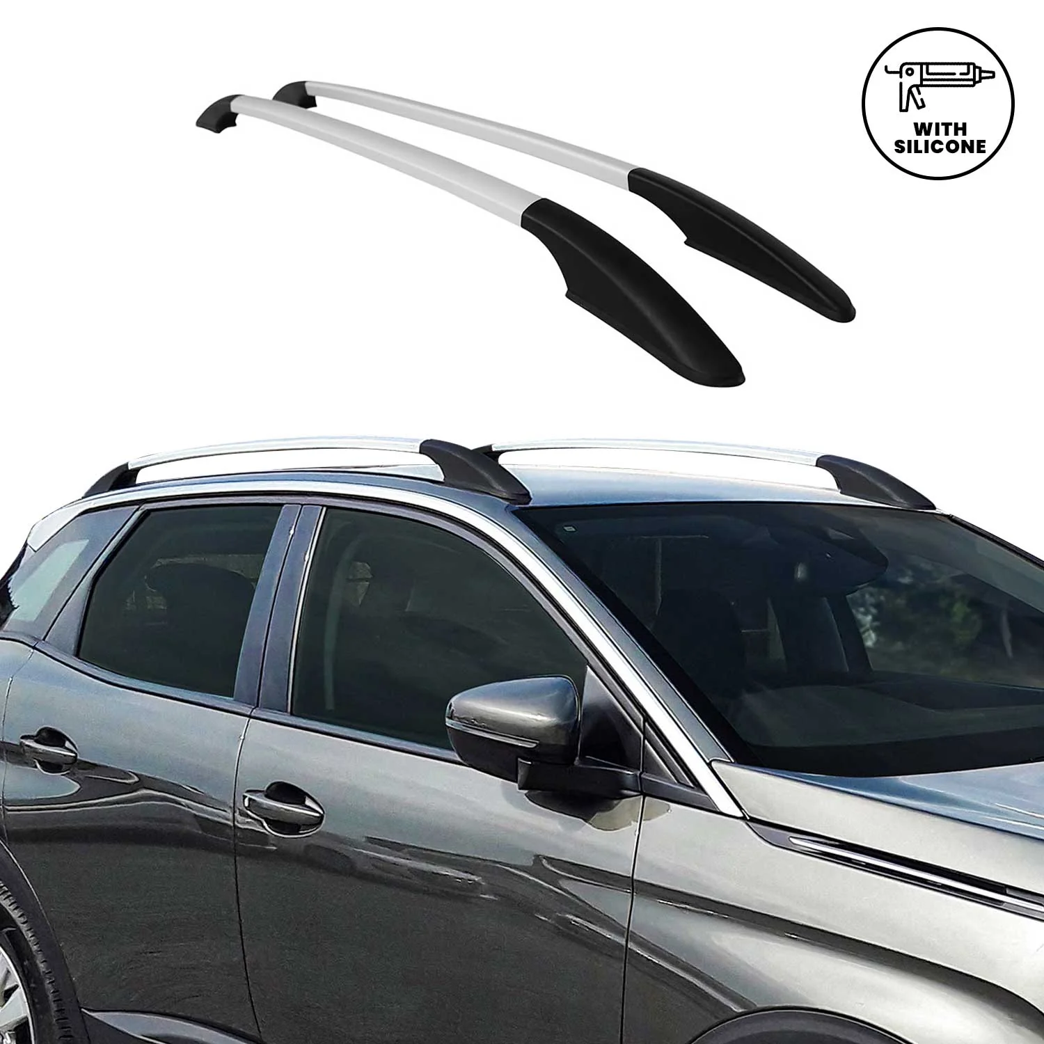 2012-2021 Alfa Romeo Giulietta Roof Rack Rails Side Rails Silver - Image 5