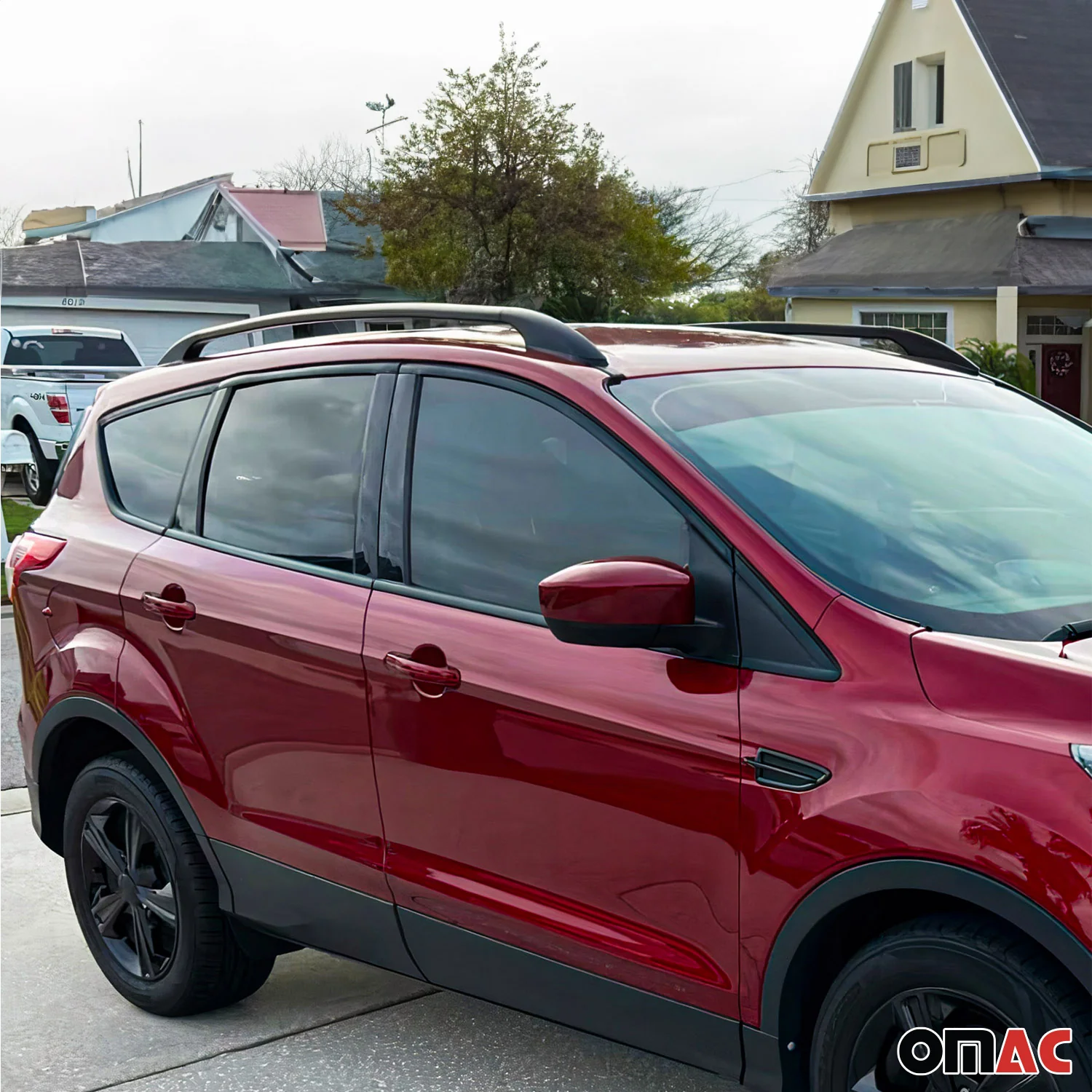 2017-2022 Nissan Rogue Sport Roof Rack Rails Side Rails Black - Image 4