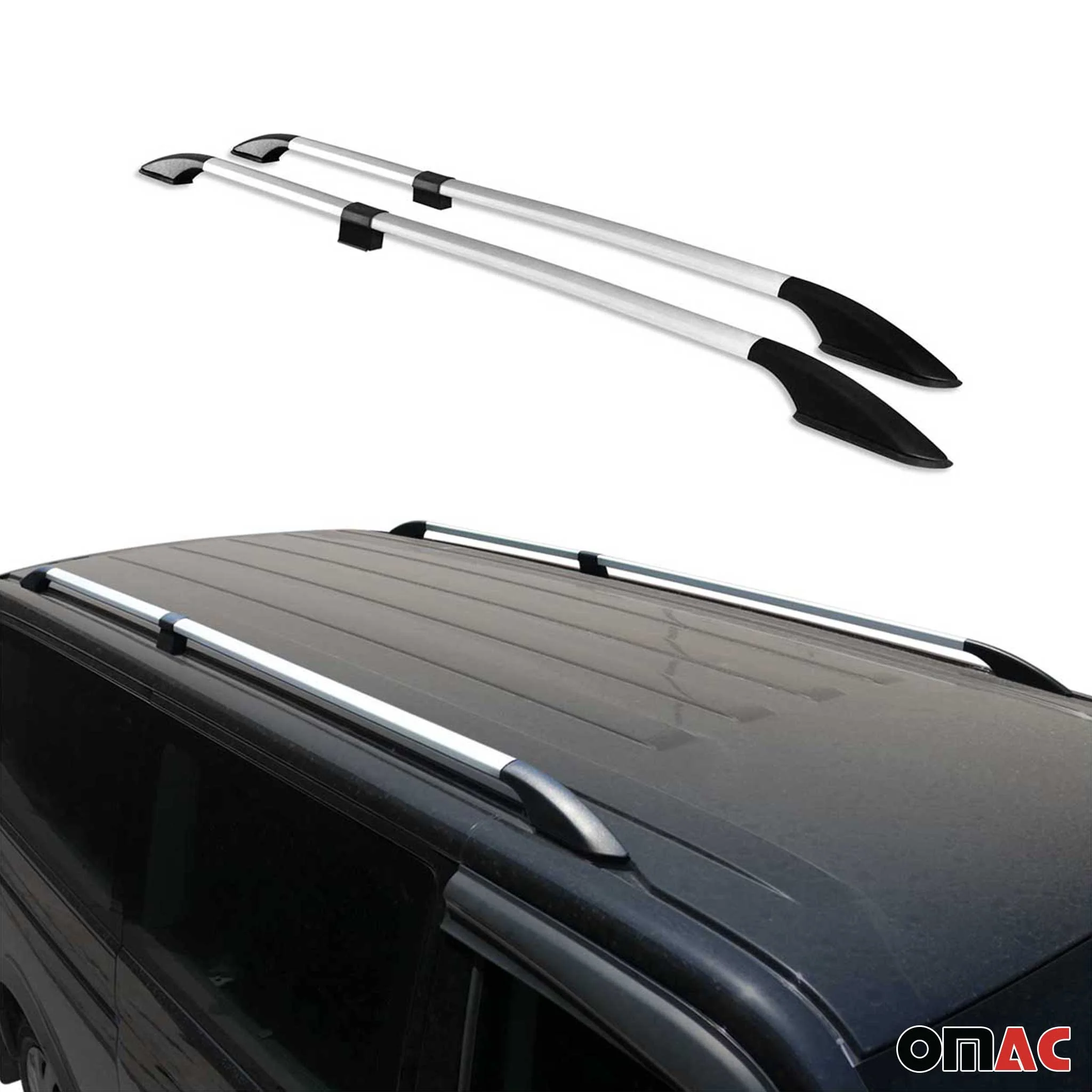2010-2013 Ford Transit Connect L2 Long Roof Rack Rails Side Rails Silver - Image 5