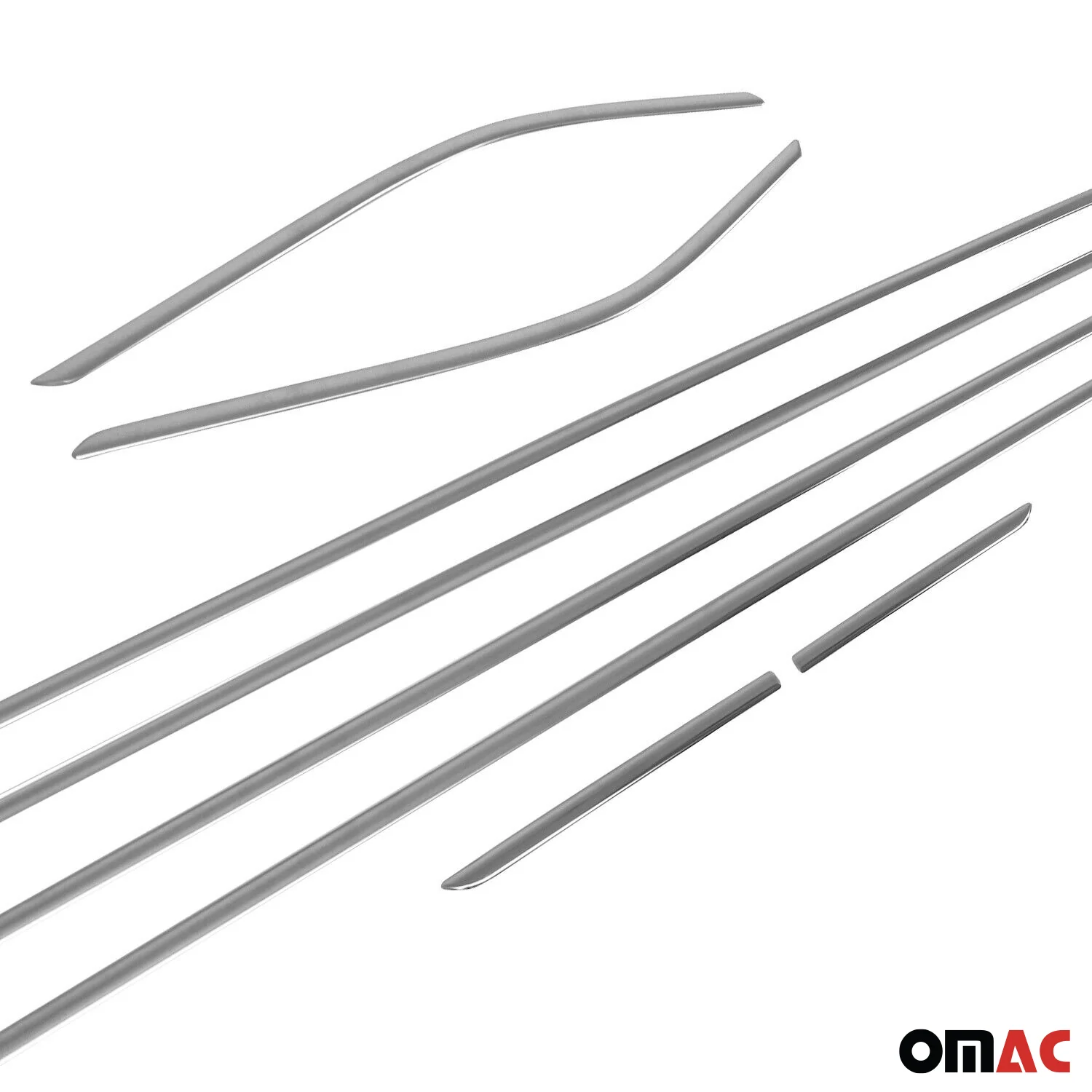 2012-2015 Toyota Prius Wagon Window Molding Trim Streamer Stainless Steel Silver 8 Pcs - Image 9