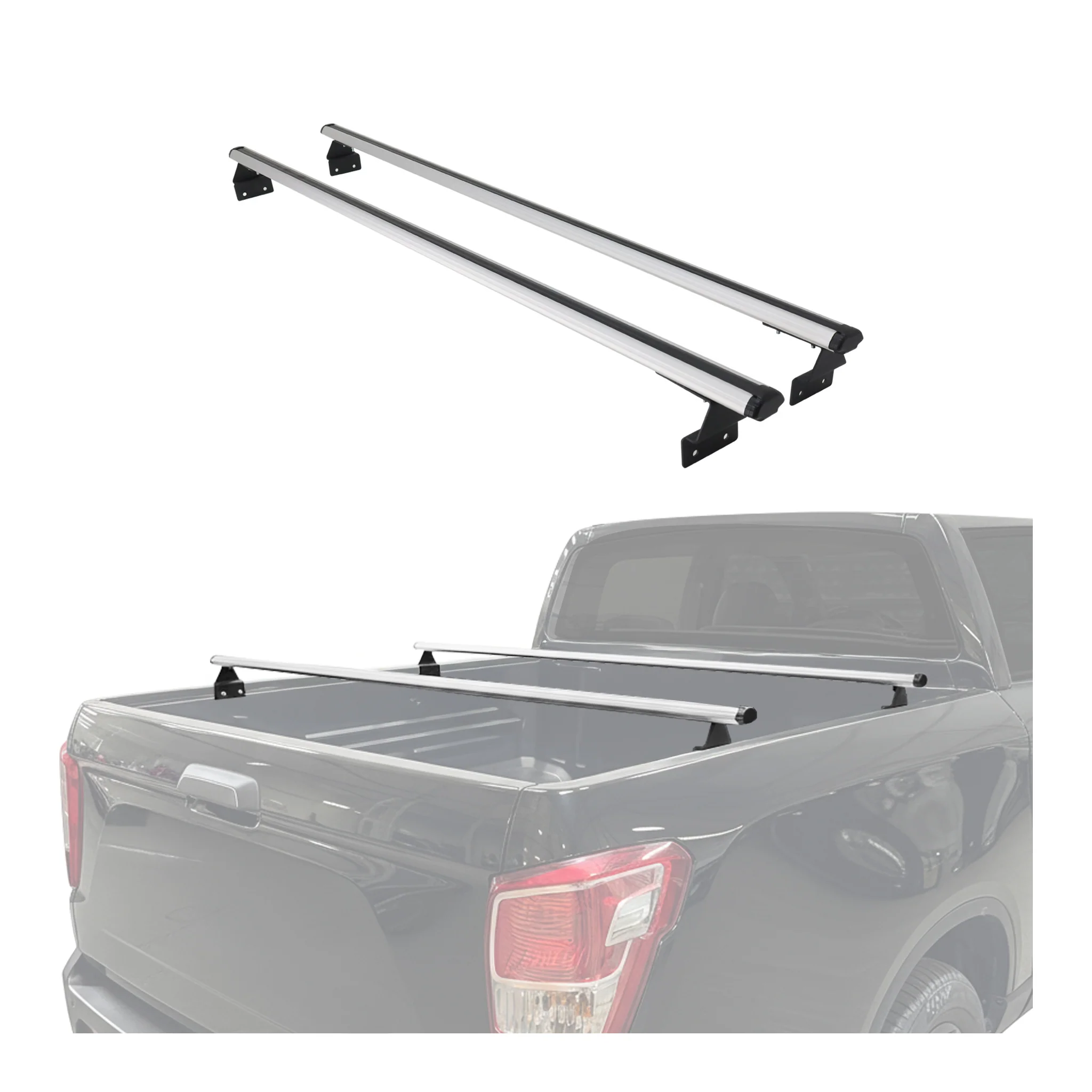 2019-2023 Ford Ranger Trunk Bed Carrier Roof Racks Gray 2Pcs
