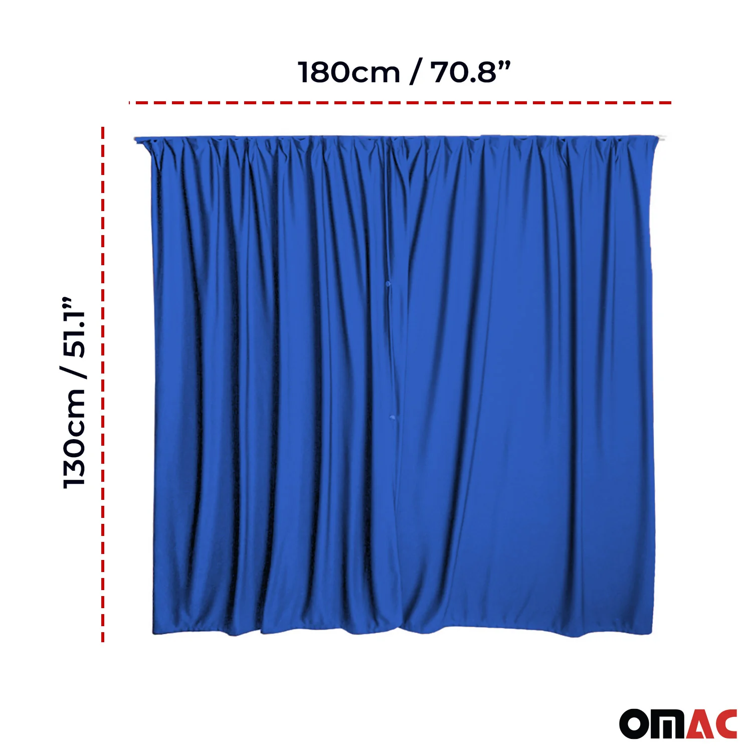 Chevrolet Express Trunk Tailgate Curtains Blue 2 Privacy Curtains - Image 3