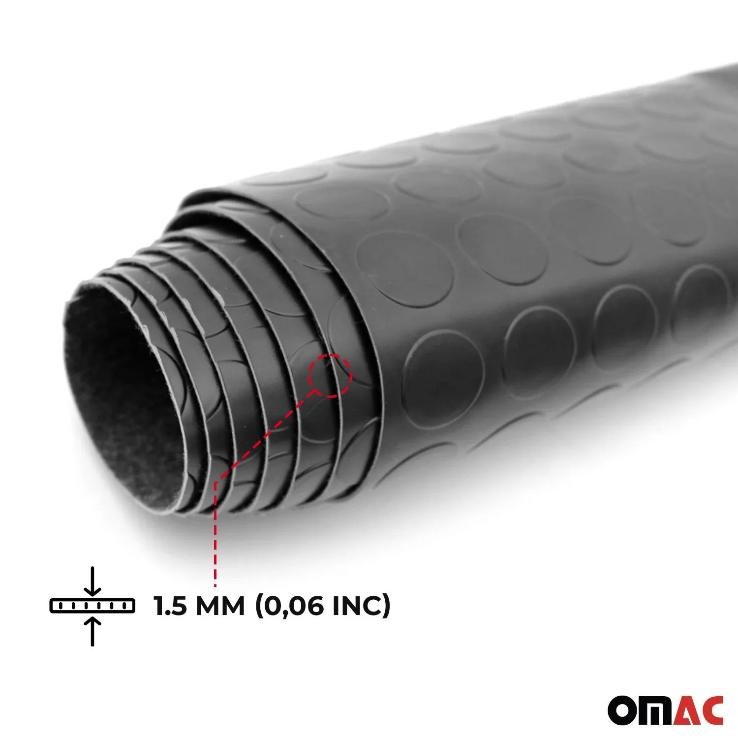 Trunk Flooring Mat Rubber Car Truck Rear Penny Bed Liner Black 197" x 79" - Image 4