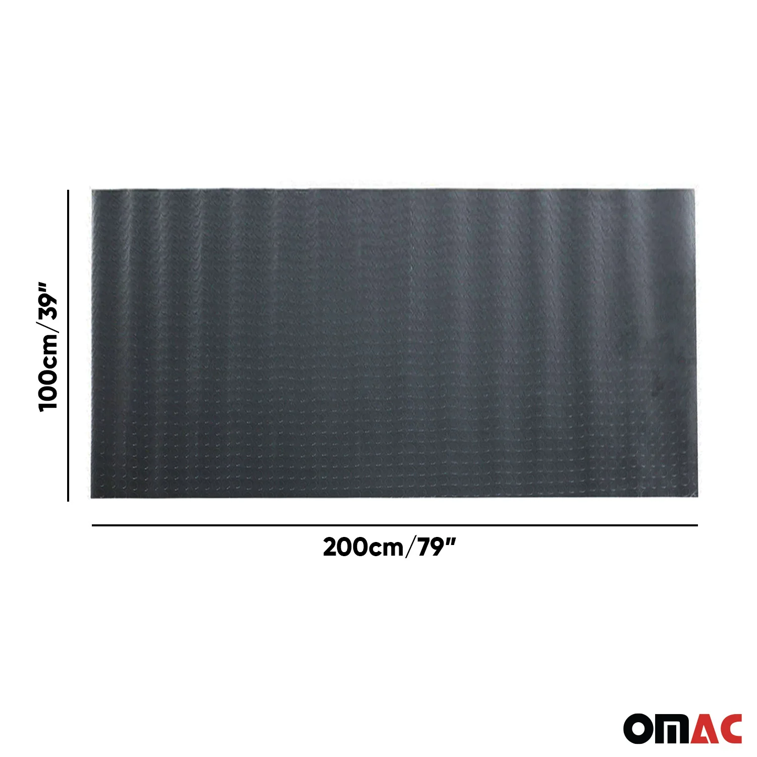 Trunk Flooring Mat Rubber Car Truck Rear Penny Bed Liner Black 40" x 79" - Image 3